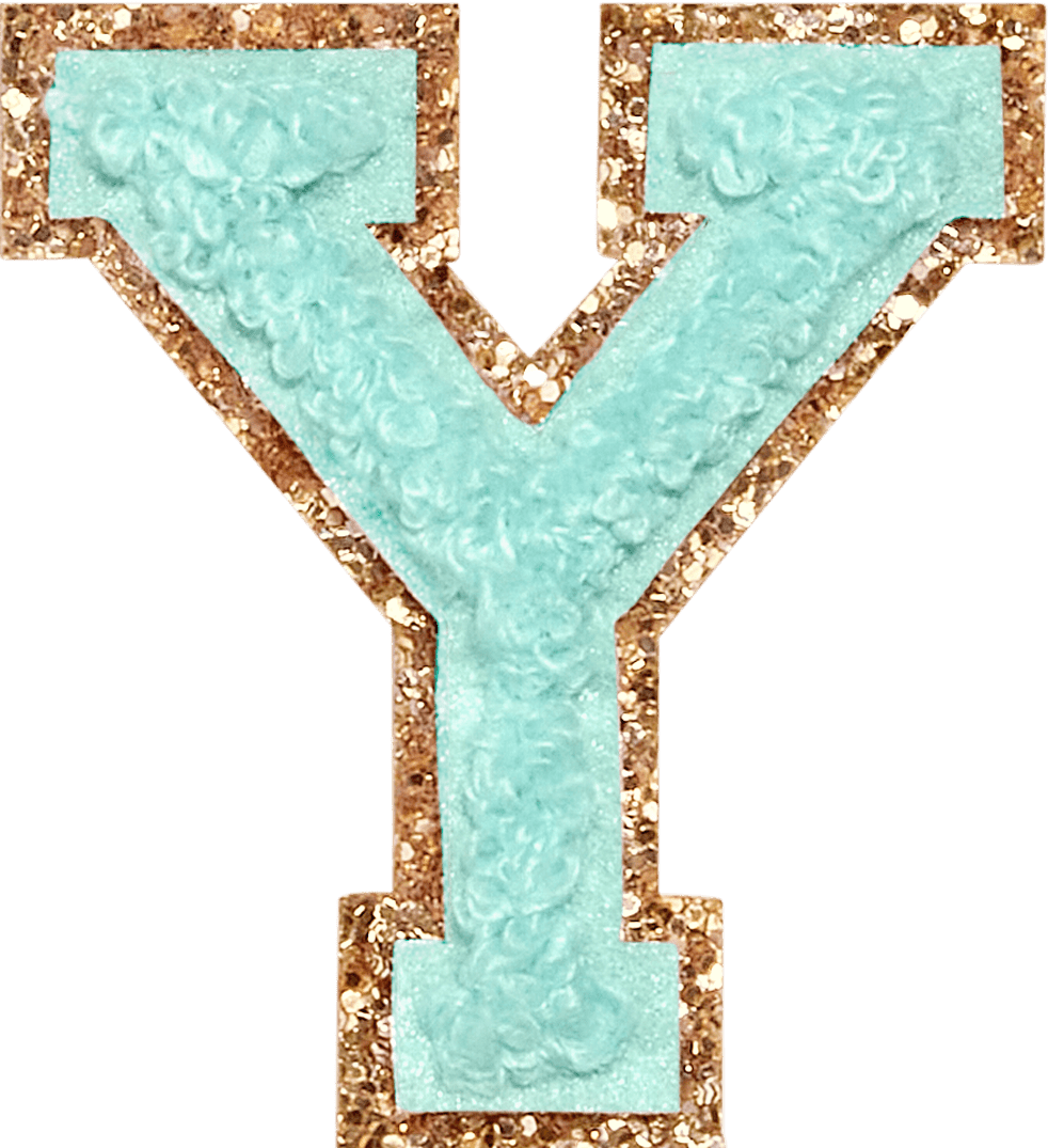 Cotton Candy Glitter Varsity Letter Patch
