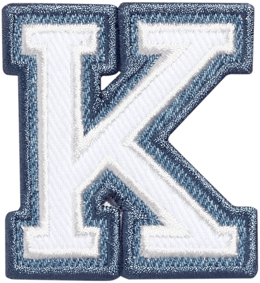 Denim Varsity Letter Patch