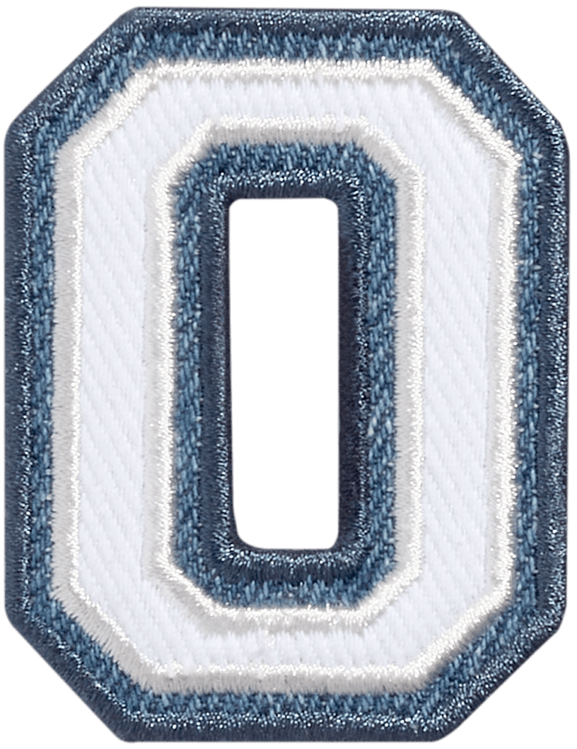 Denim Varsity Letter Patch