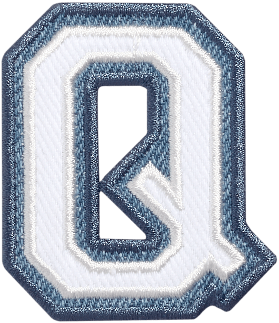 Denim Varsity Letter Patch
