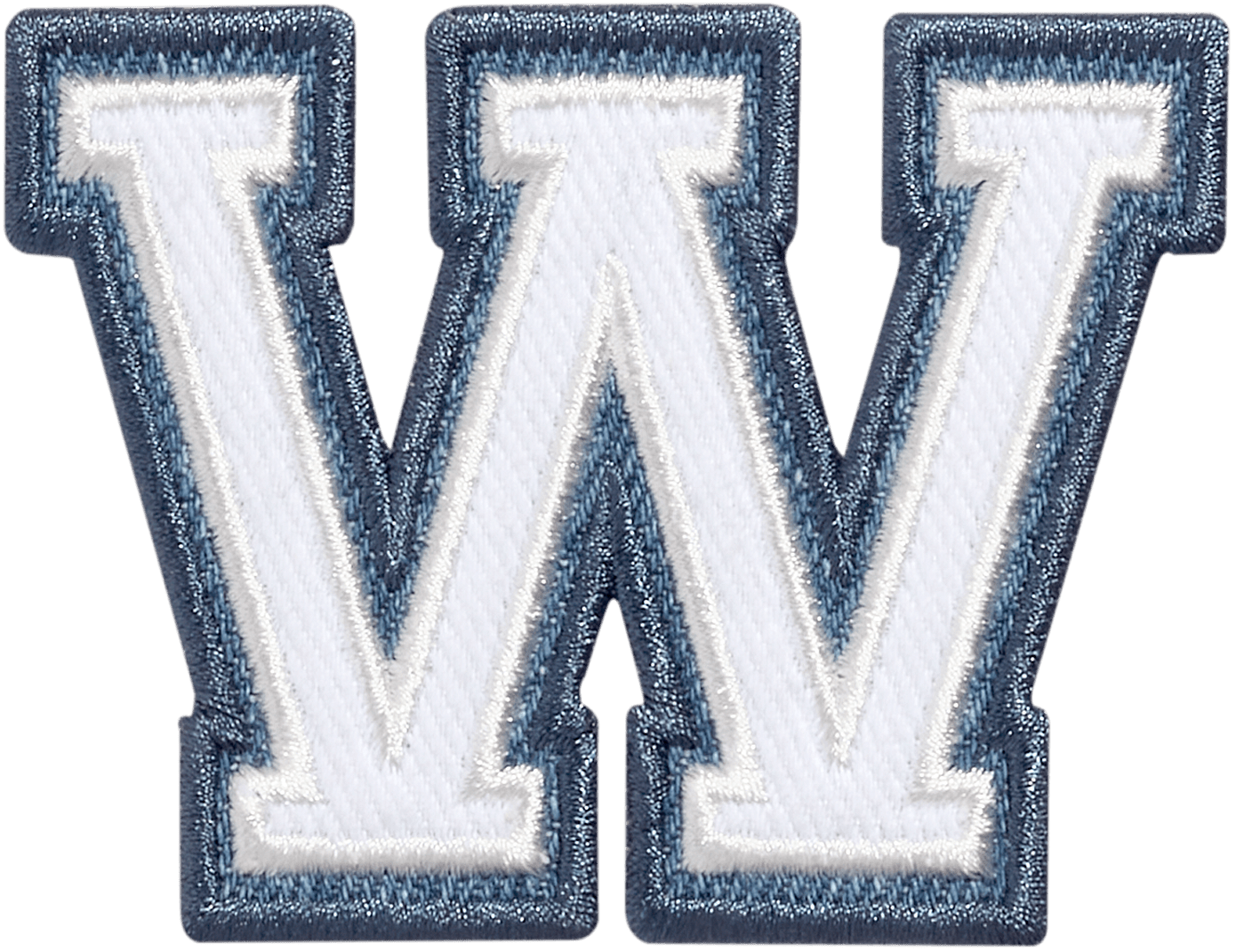 Denim Varsity Letter Patch
