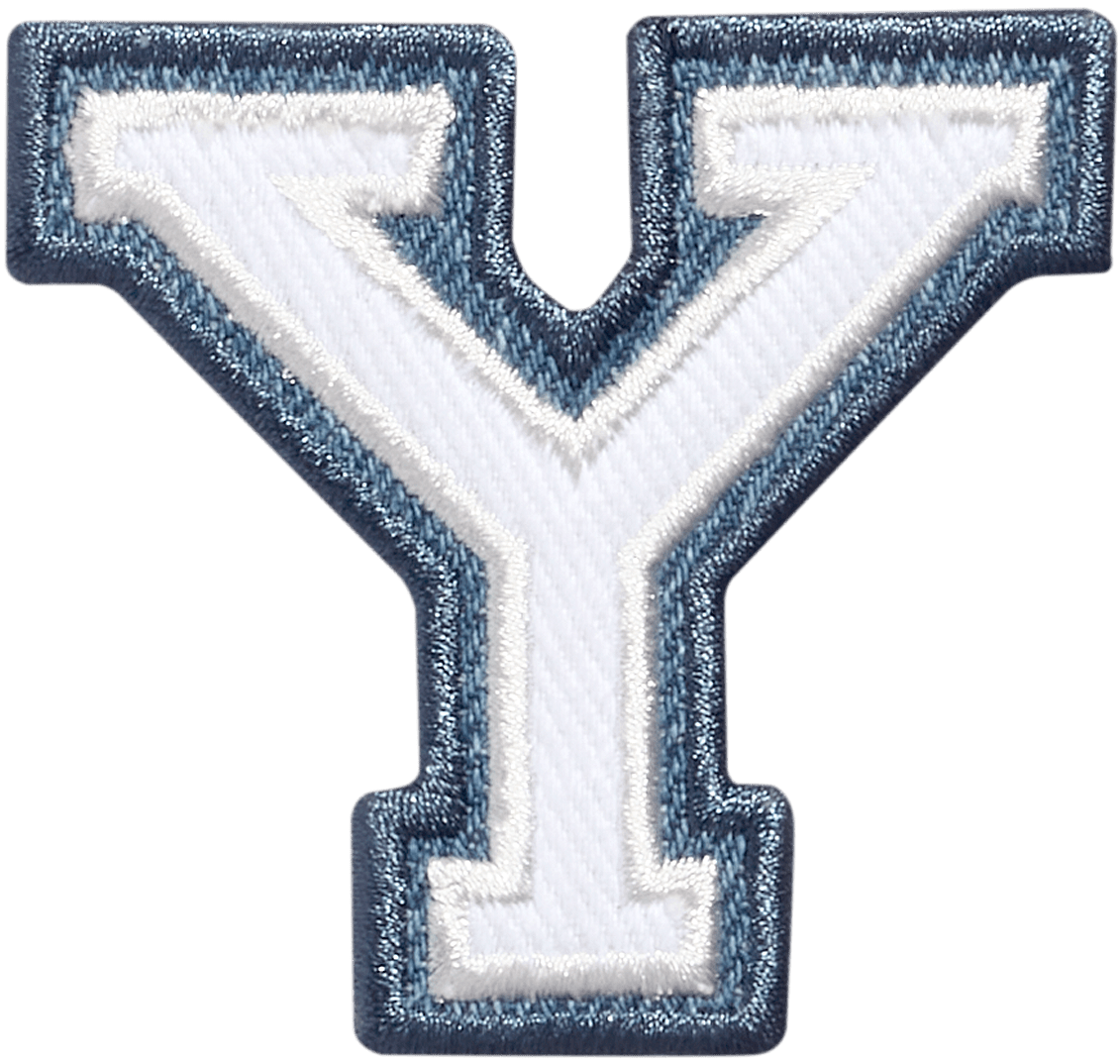 Denim Varsity Letter Patch