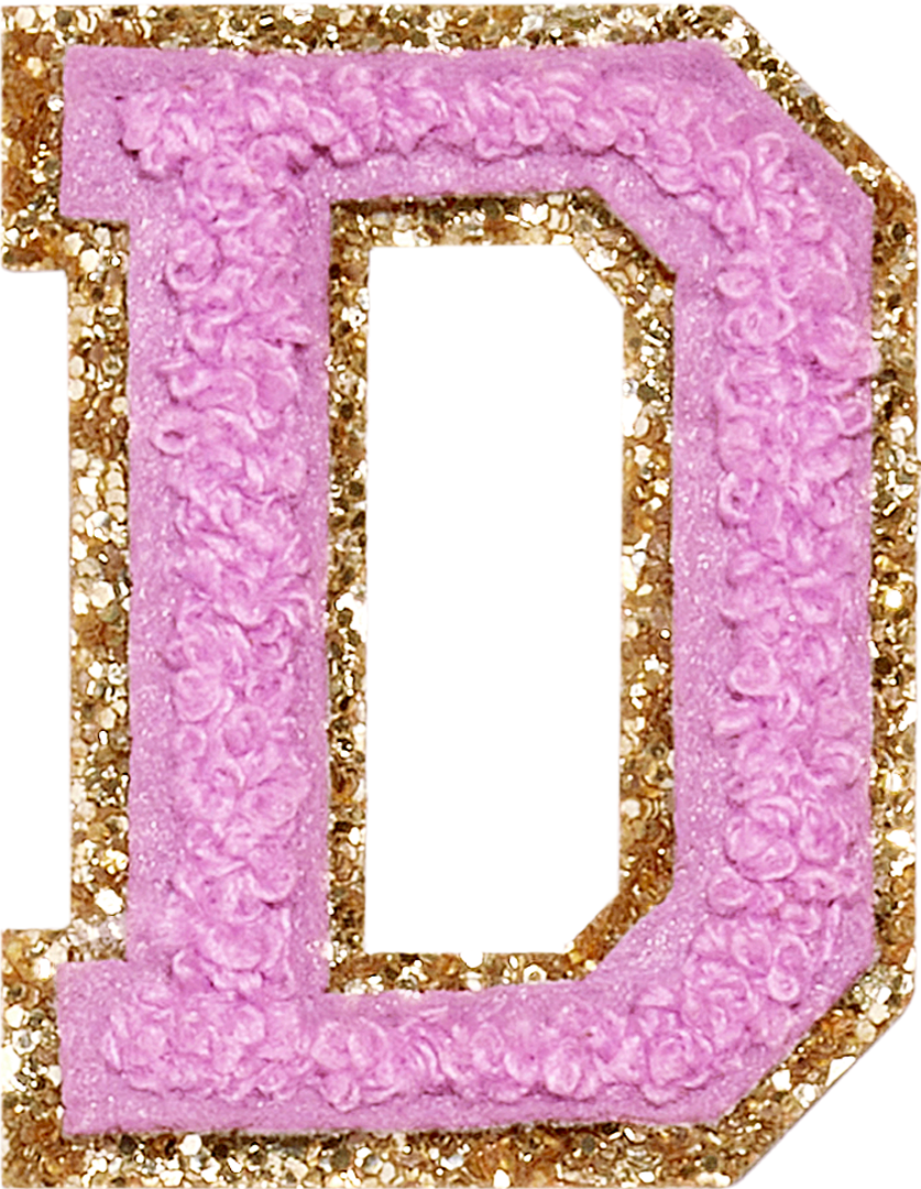 Grape Glitter Varsity Letter Patch