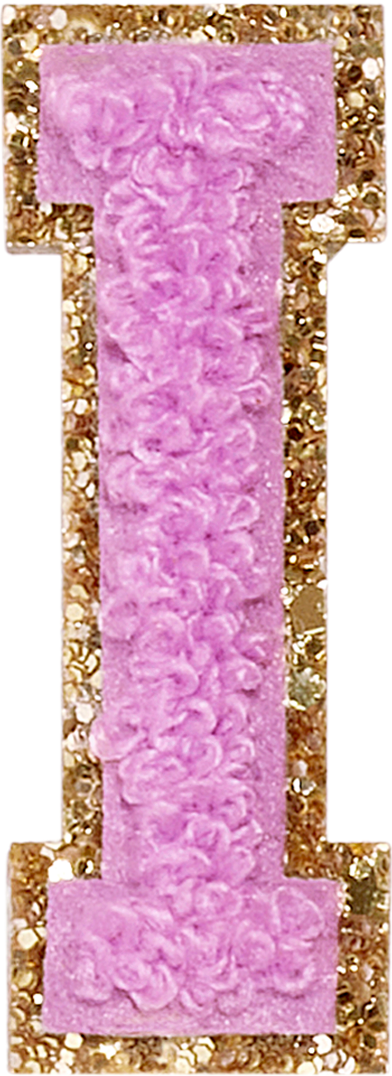 Grape Glitter Varsity Letter Patch