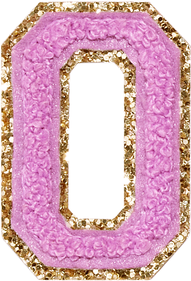 Grape Glitter Varsity Letter Patch
