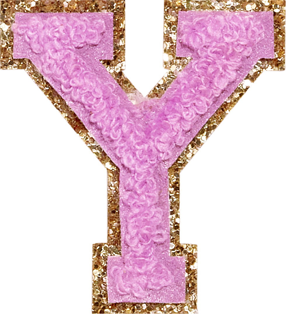 Grape Glitter Varsity Letter Patch