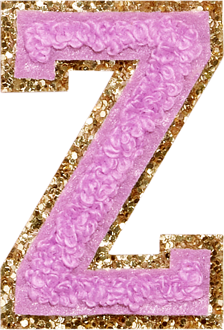 Grape Glitter Varsity Letter Patch