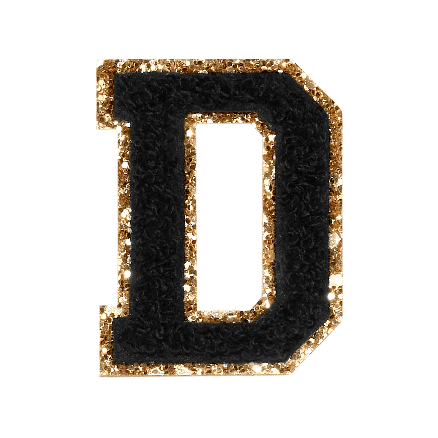 Noir Glitter Varsity Letter Patch