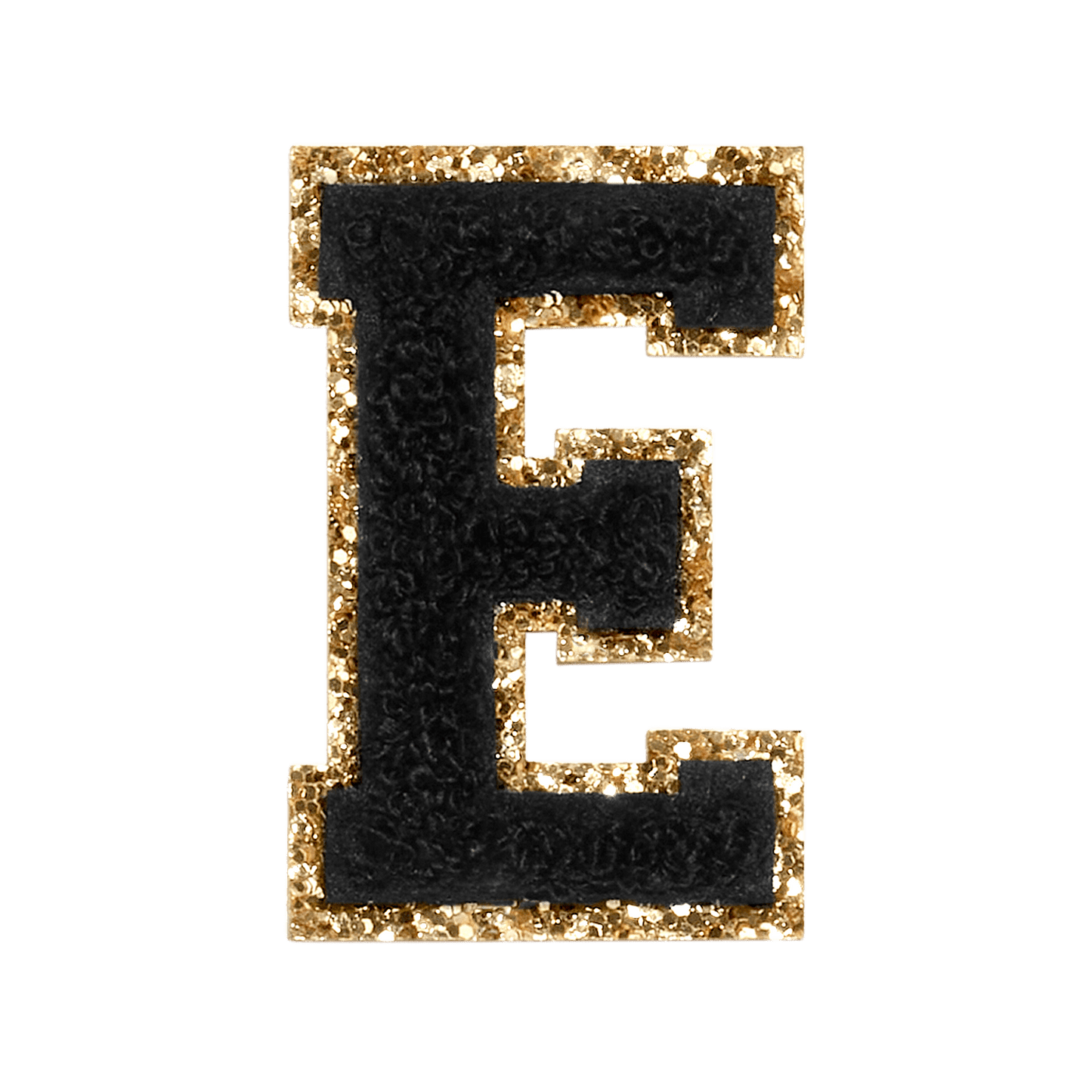 Noir Glitter Varsity Letter Patch