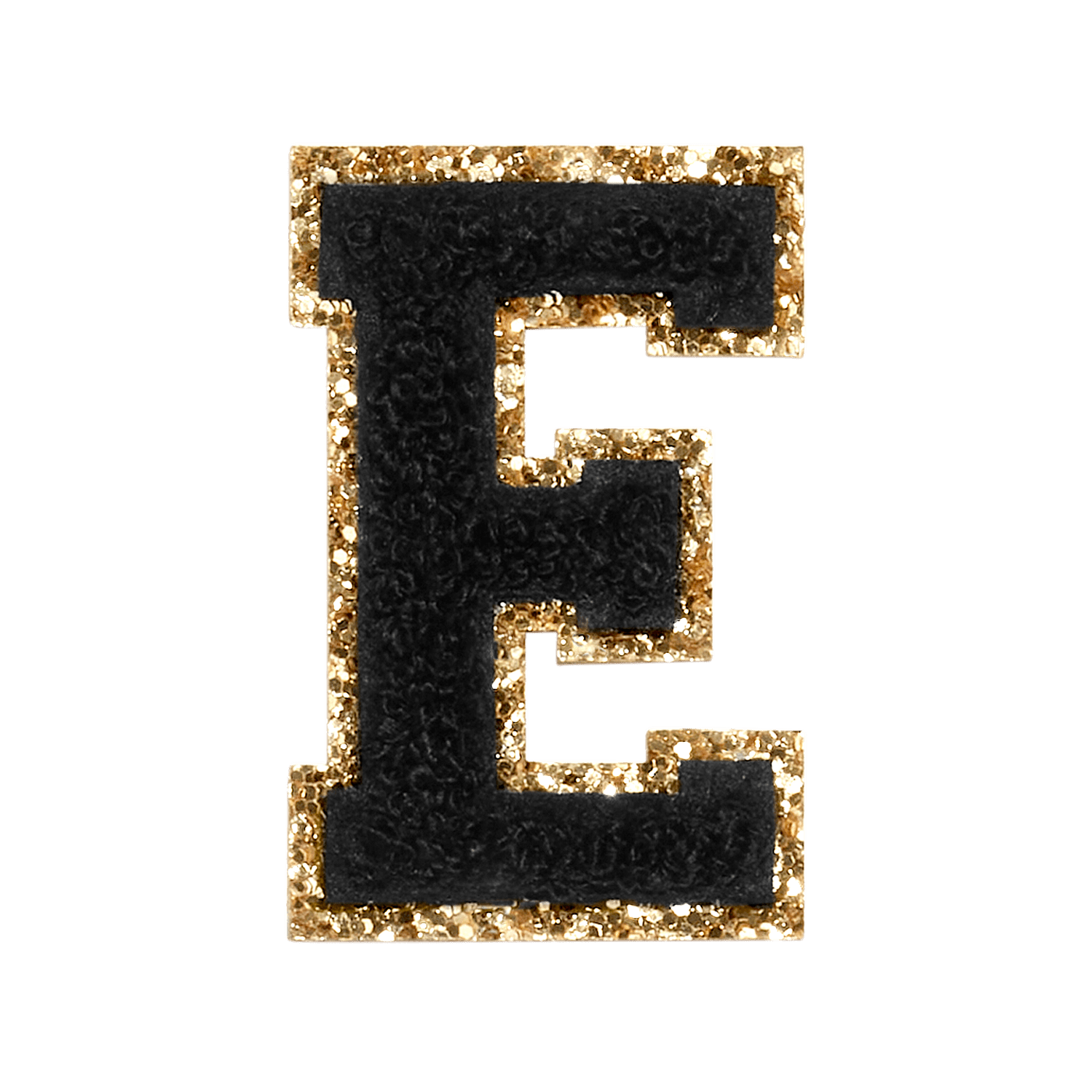 Noir Glitter Varsity Letter Patch