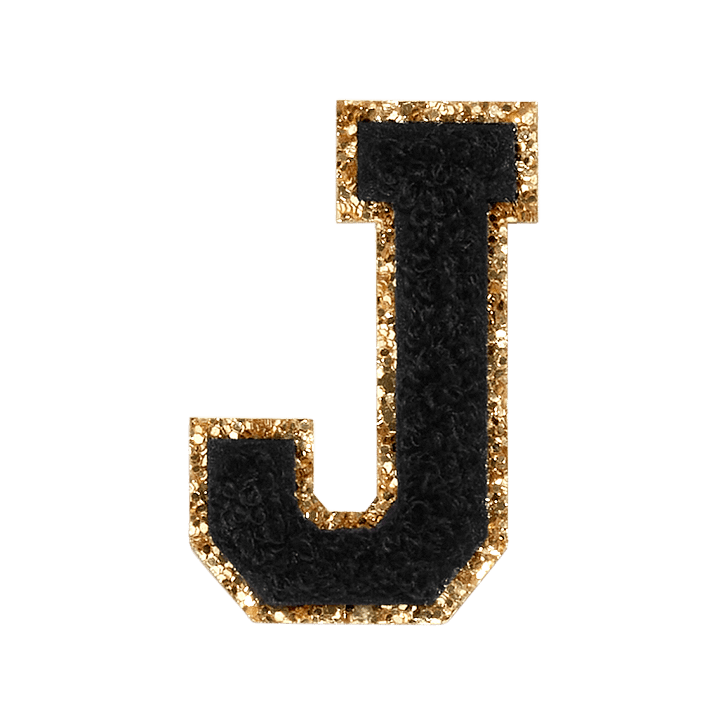 Noir Glitter Varsity Letter Patch
