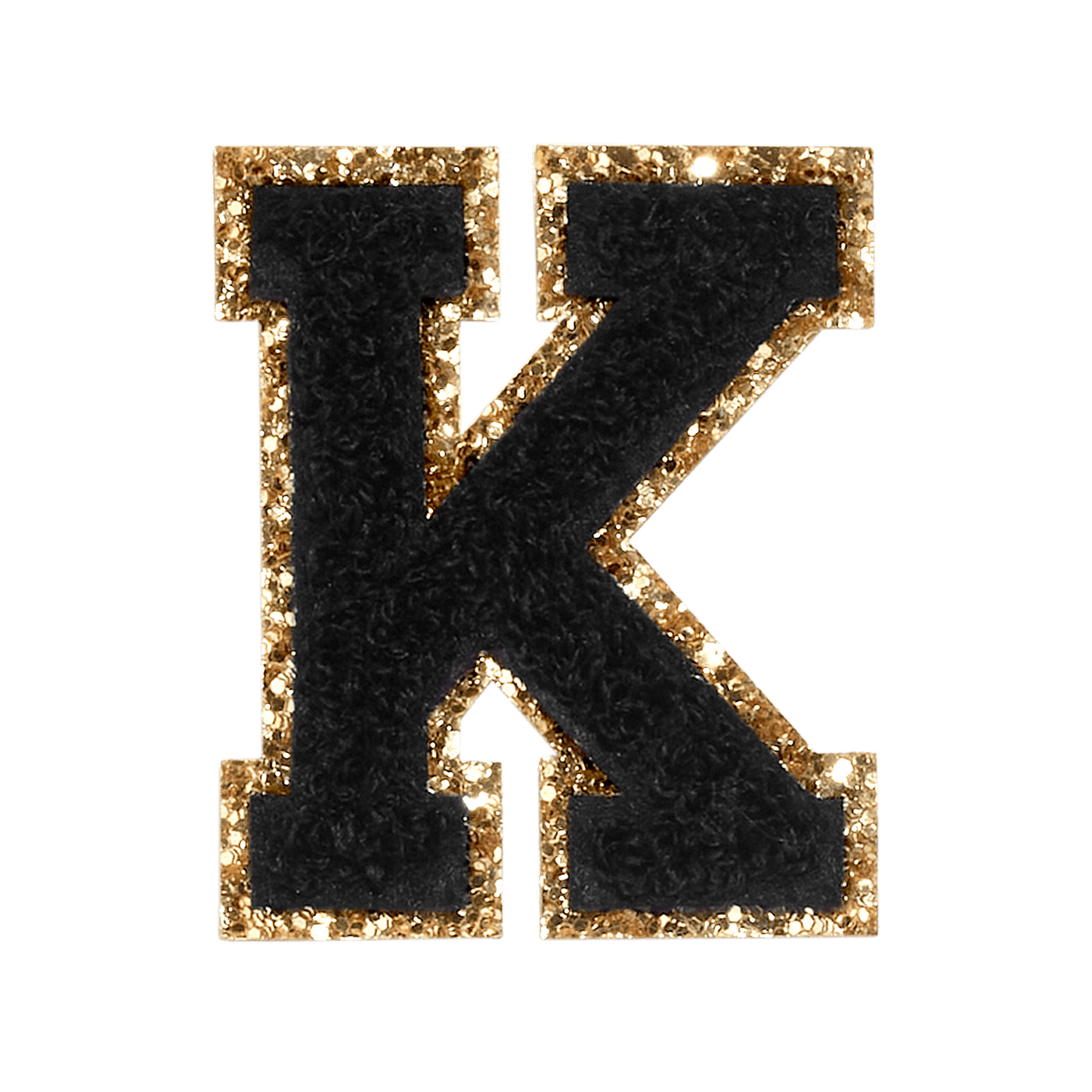 Noir Glitter Varsity Letter Patch