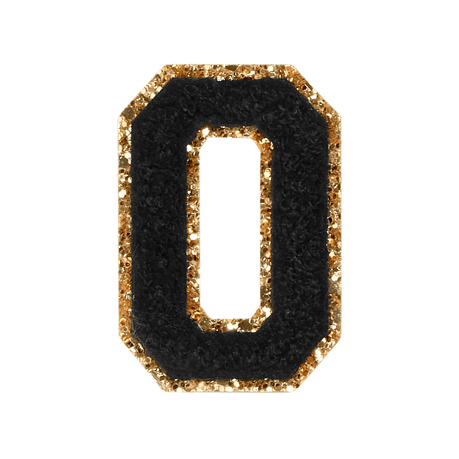Noir Glitter Varsity Letter Patch