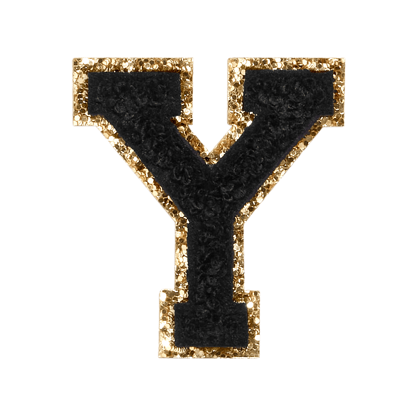 Noir Glitter Varsity Letter Patch