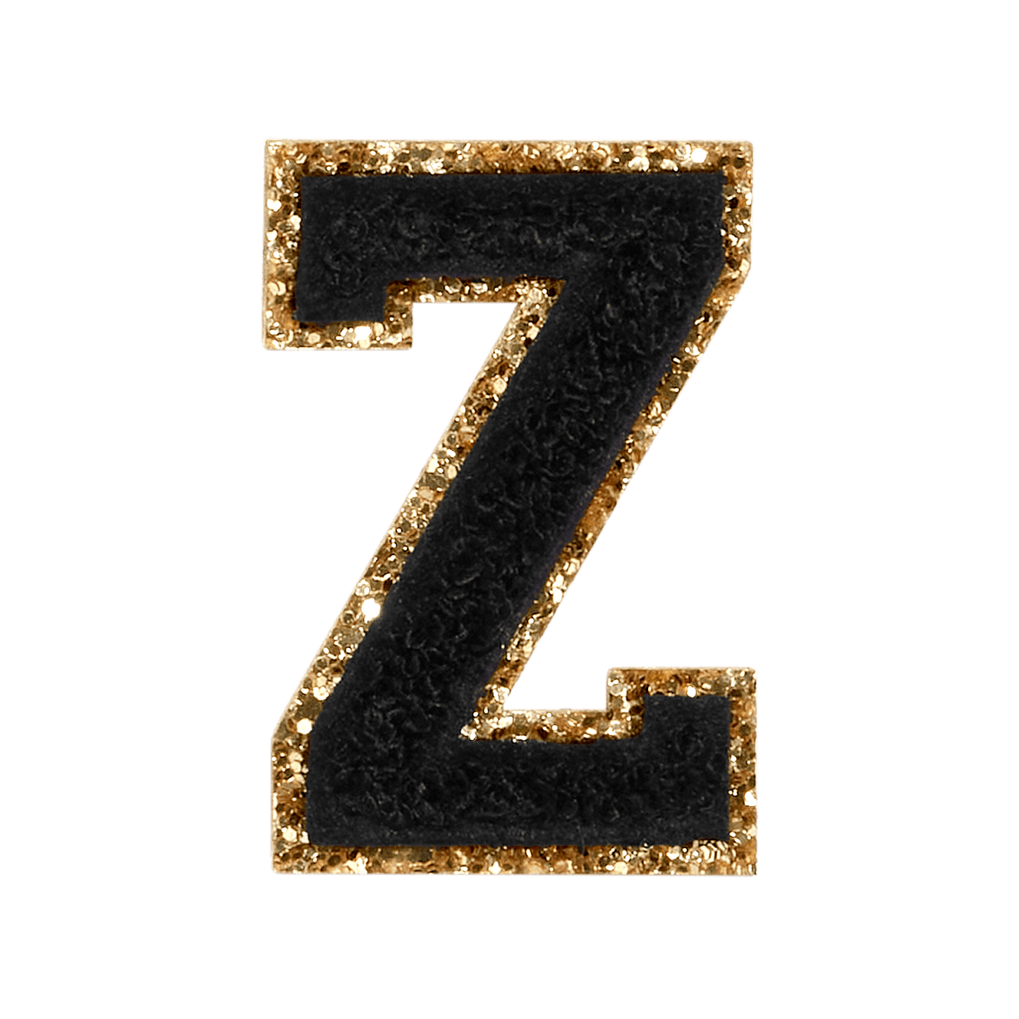 Noir Glitter Varsity Letter Patch