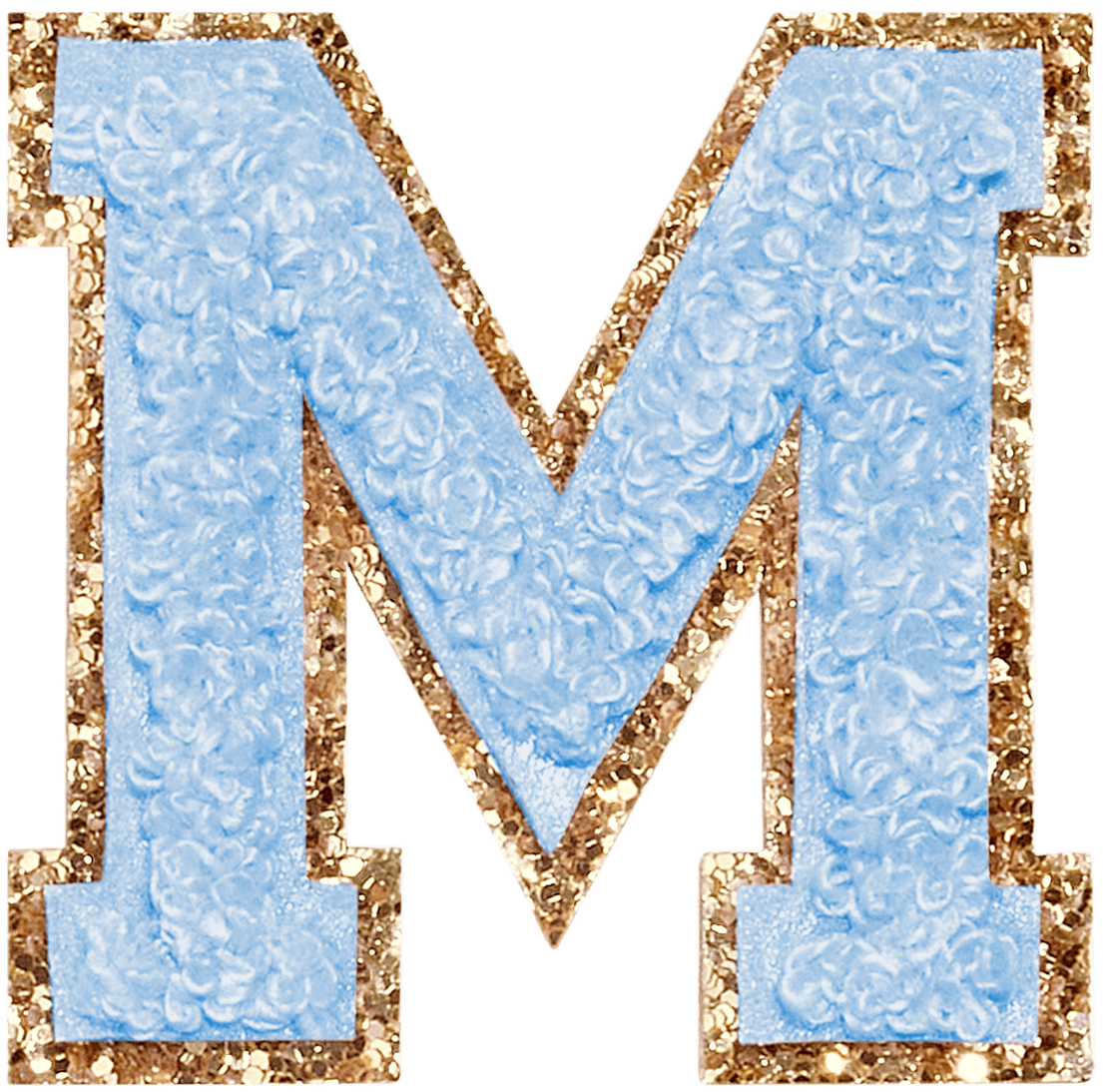 Periwinkle Glitter Varsity Letter Patch