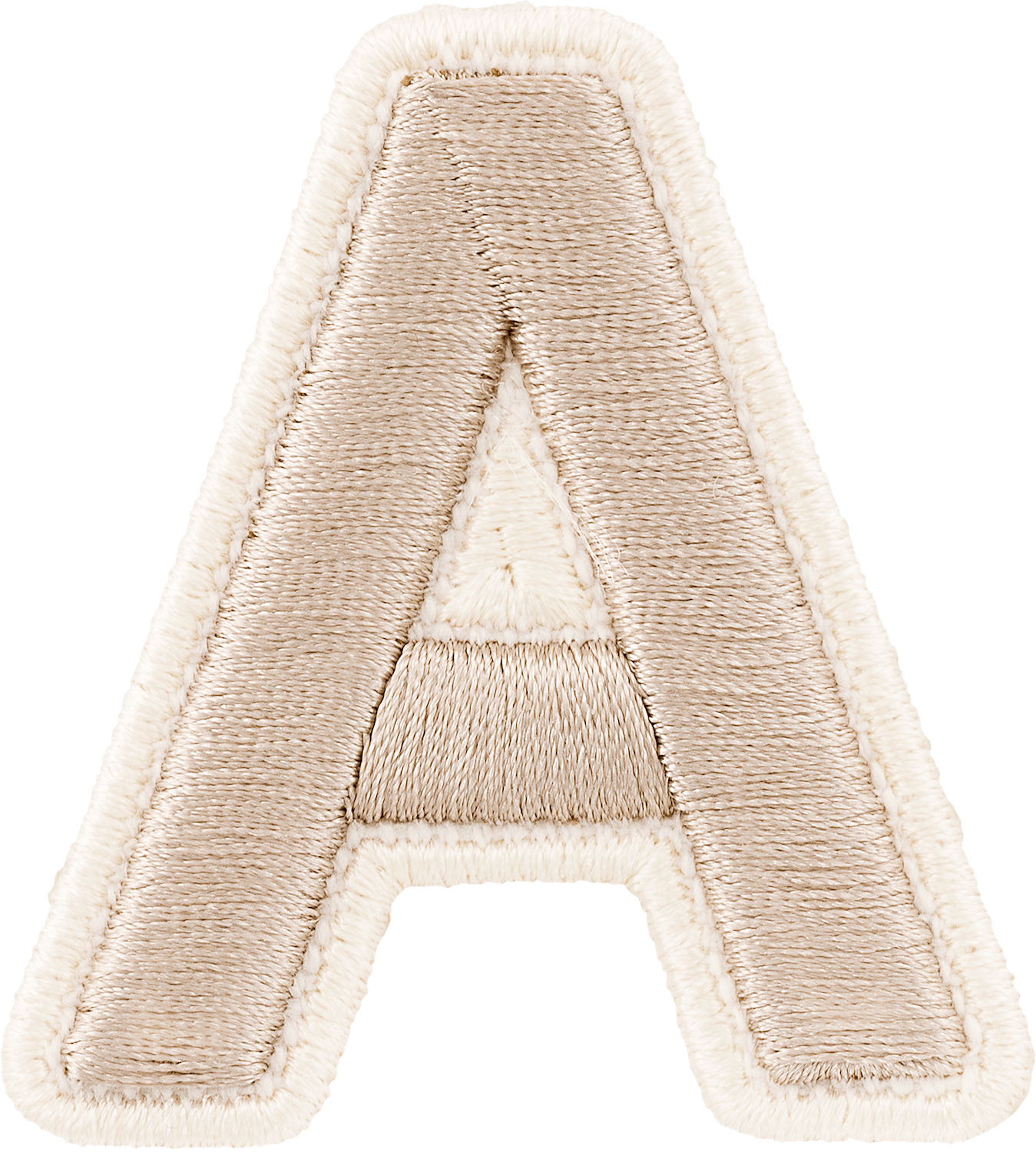 Sand Rolled Embroidery Letter Patch