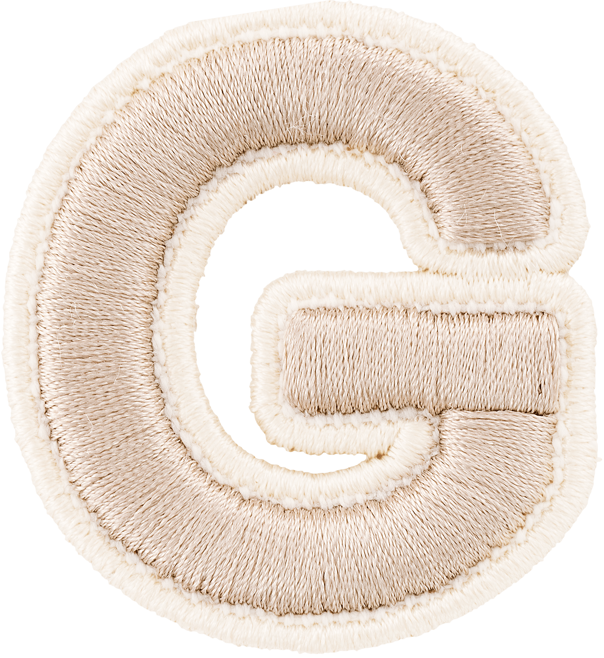 Sand Rolled Embroidery Letter Patch