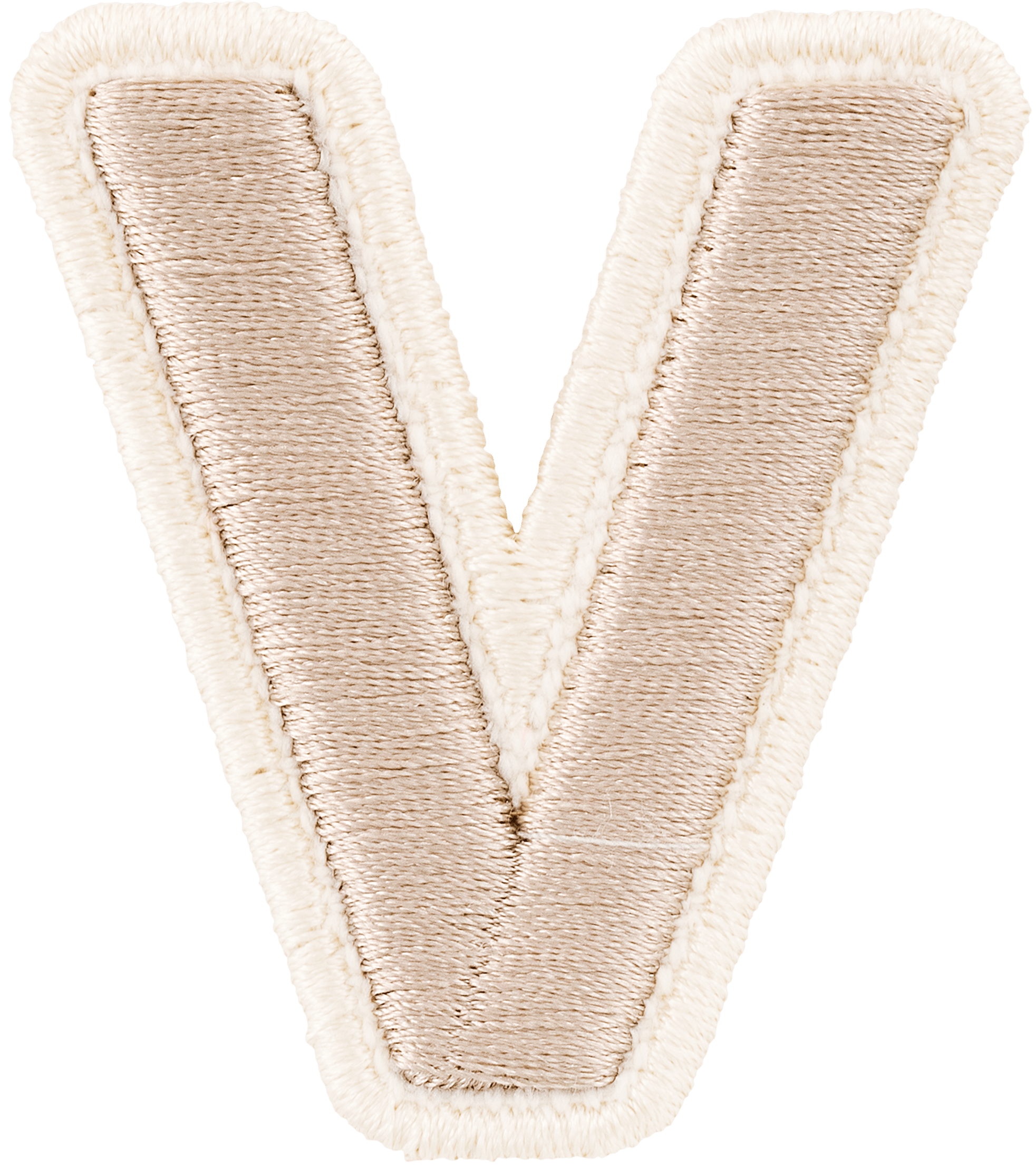 Sand Rolled Embroidery Letter Patch