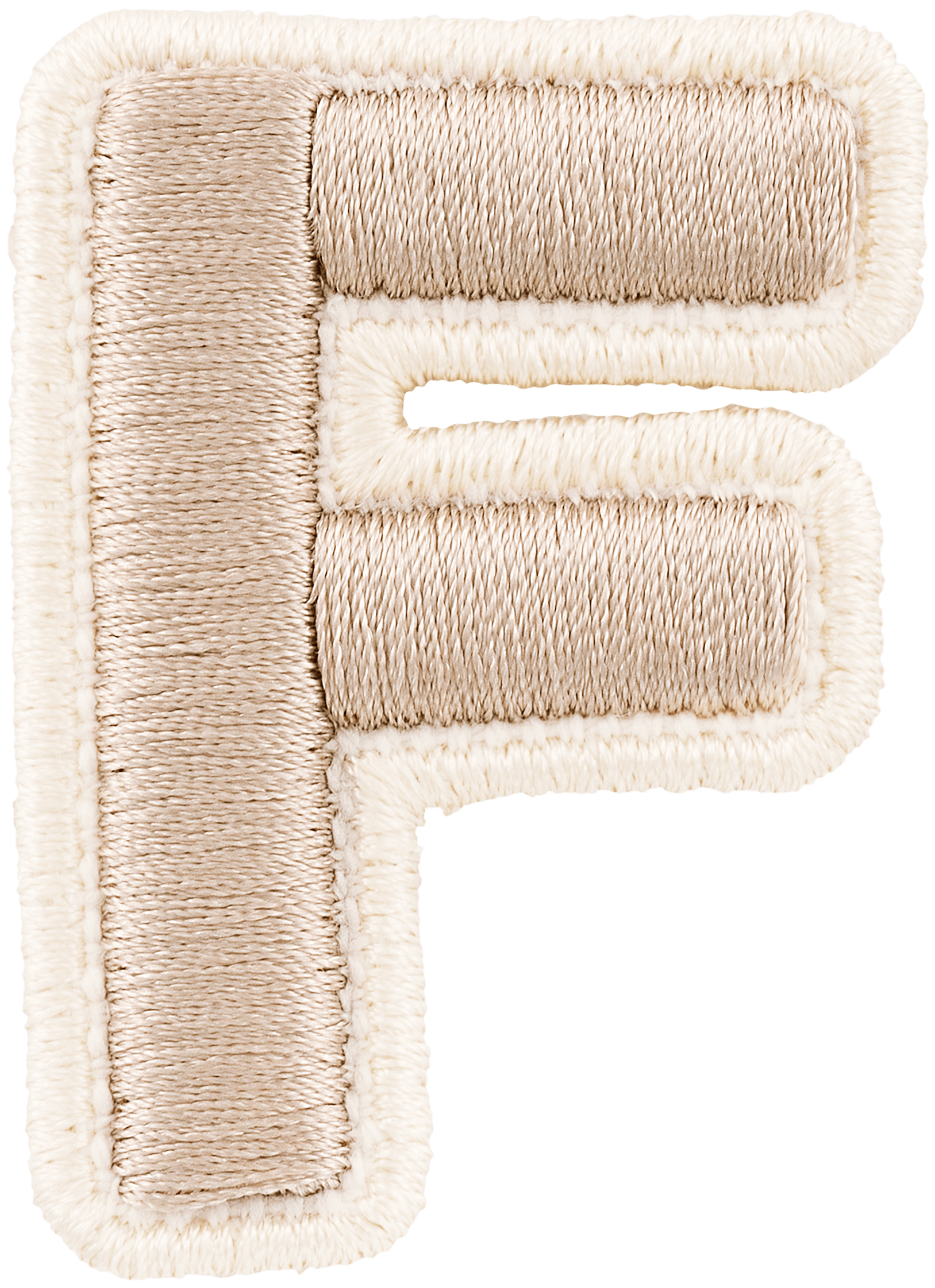 Sand Rolled Embroidery Letter Patch