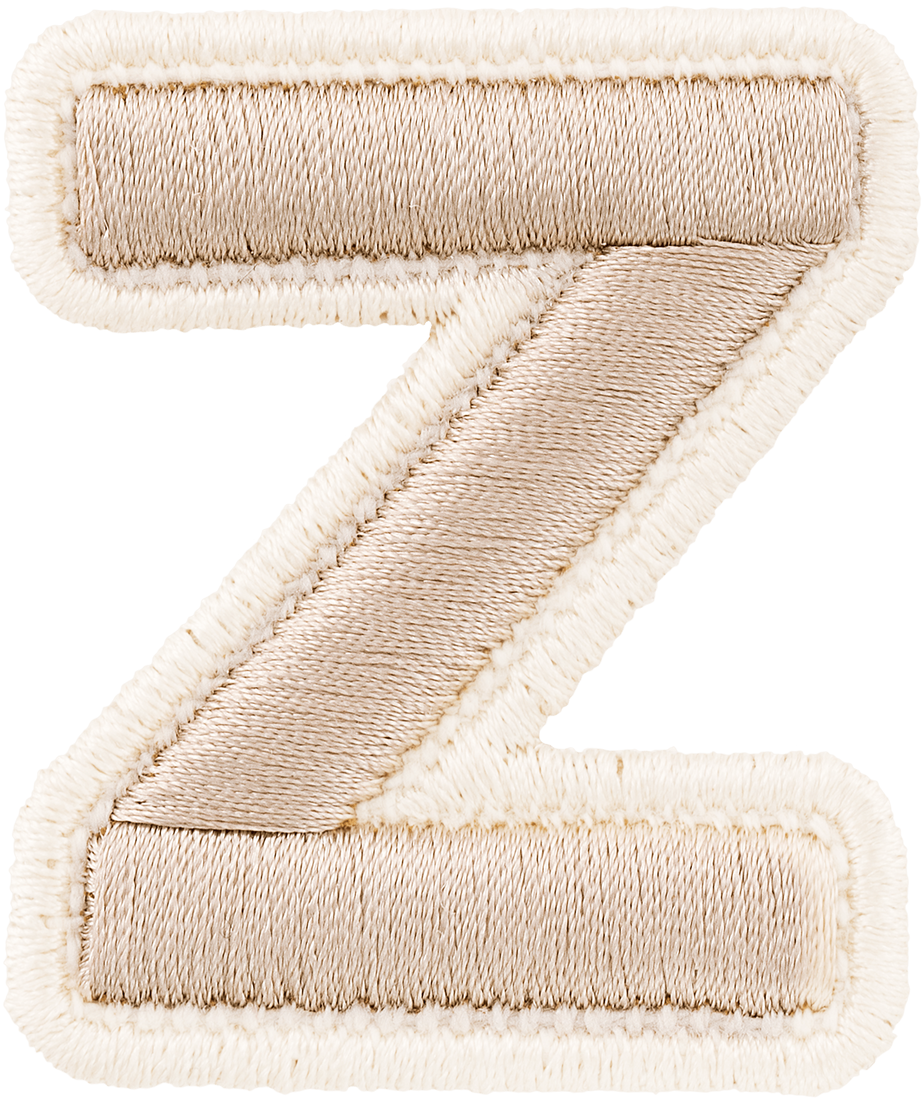 Sand Rolled Embroidery Letter Patch