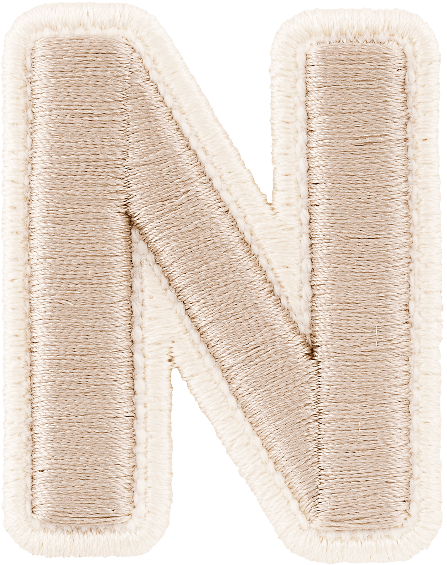 Sand Rolled Embroidery Letter Patch