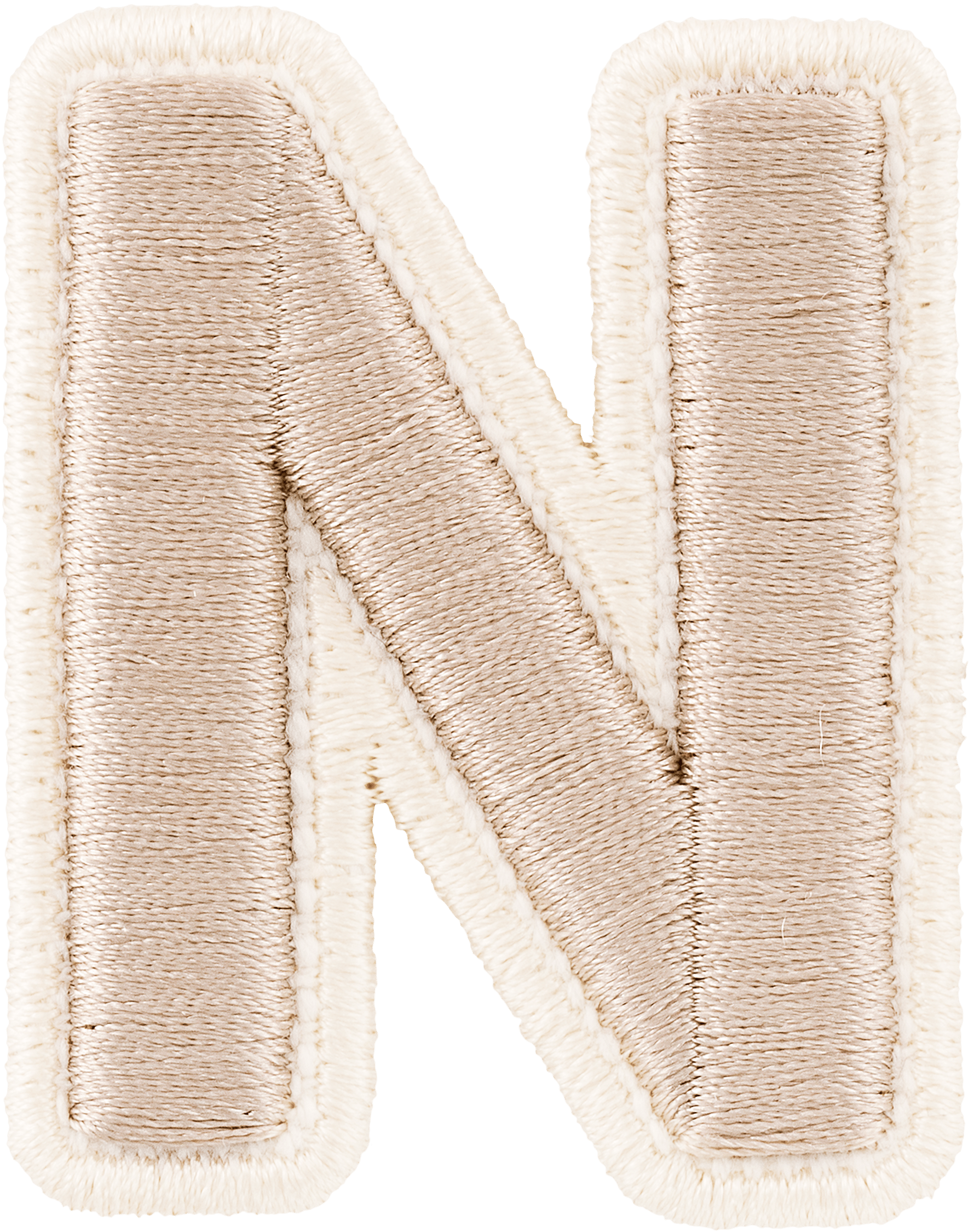 Sand Rolled Embroidery Letter Patch