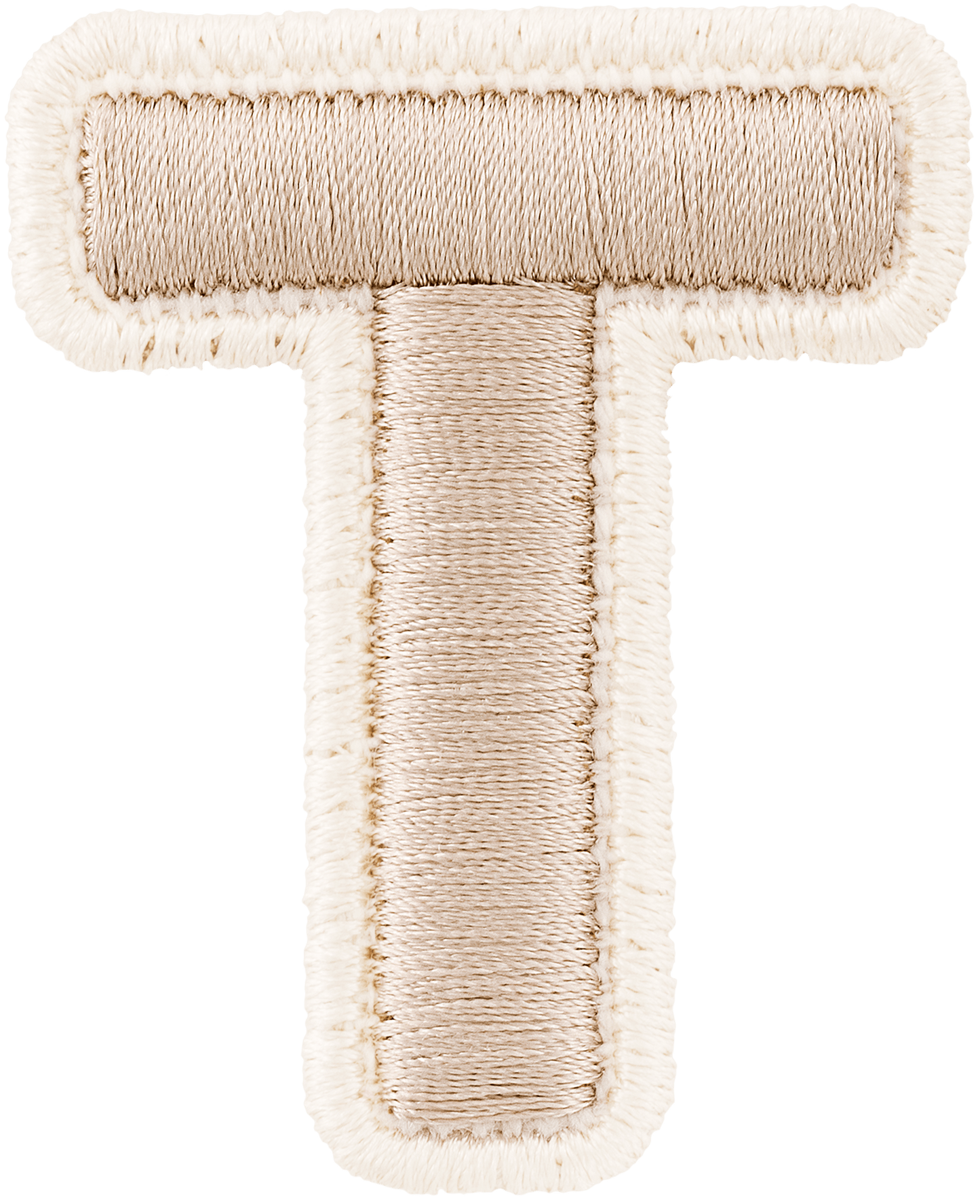 Sand Rolled Embroidery Letter Patch