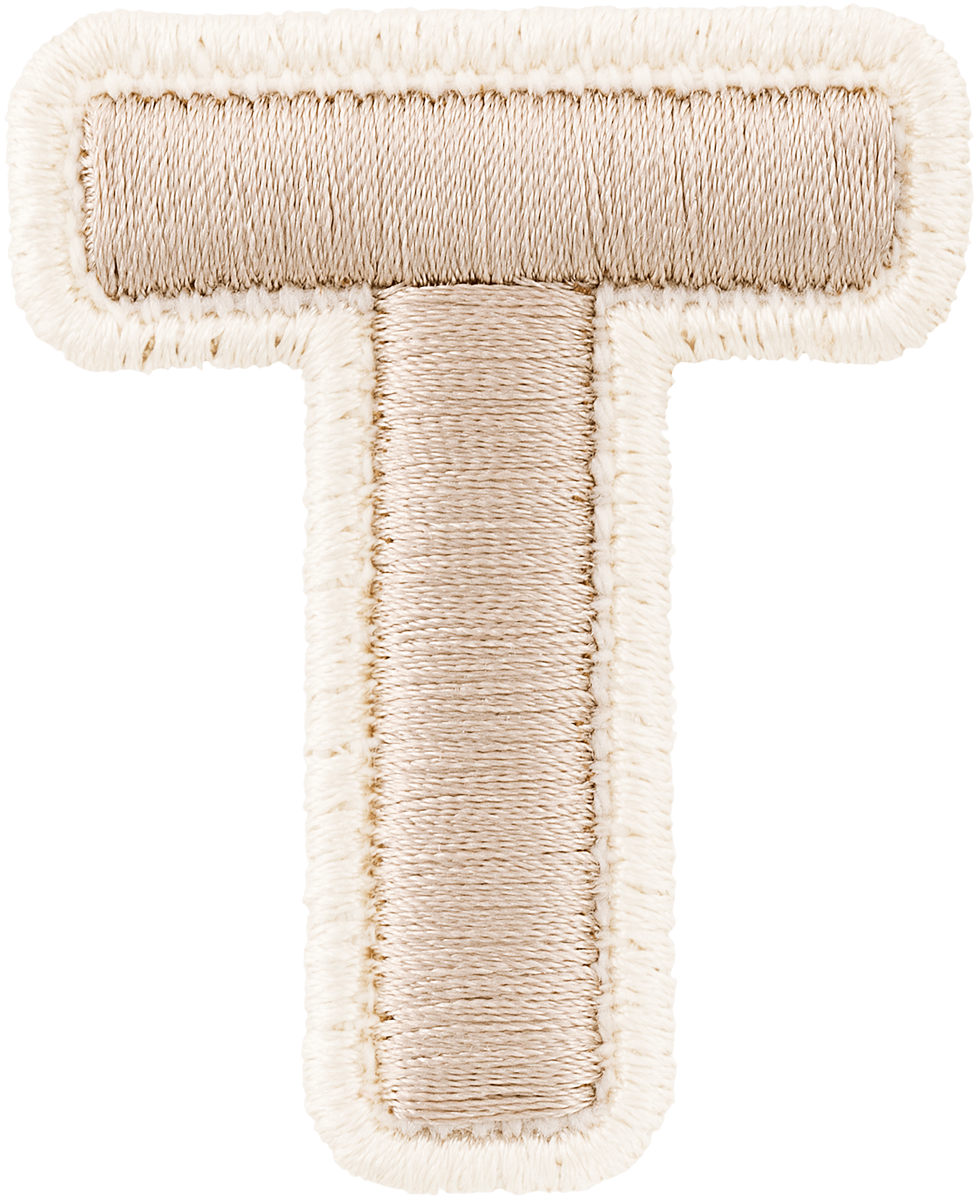 Sand Rolled Embroidery Letter Patch