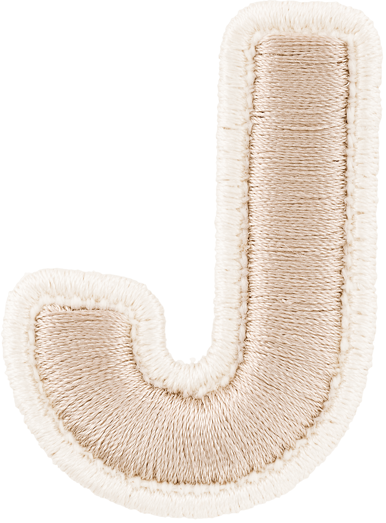 Sand Rolled Embroidery Letter Patch