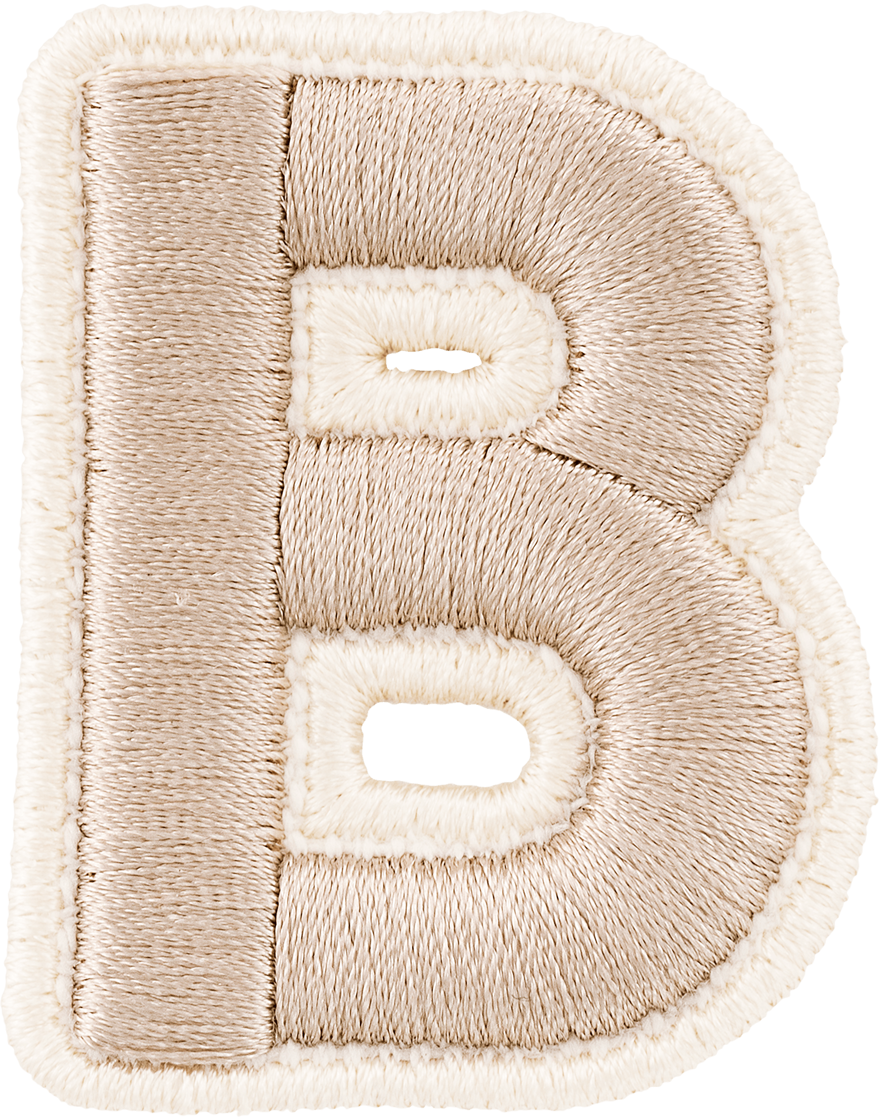 Sand Rolled Embroidery Letter Patch