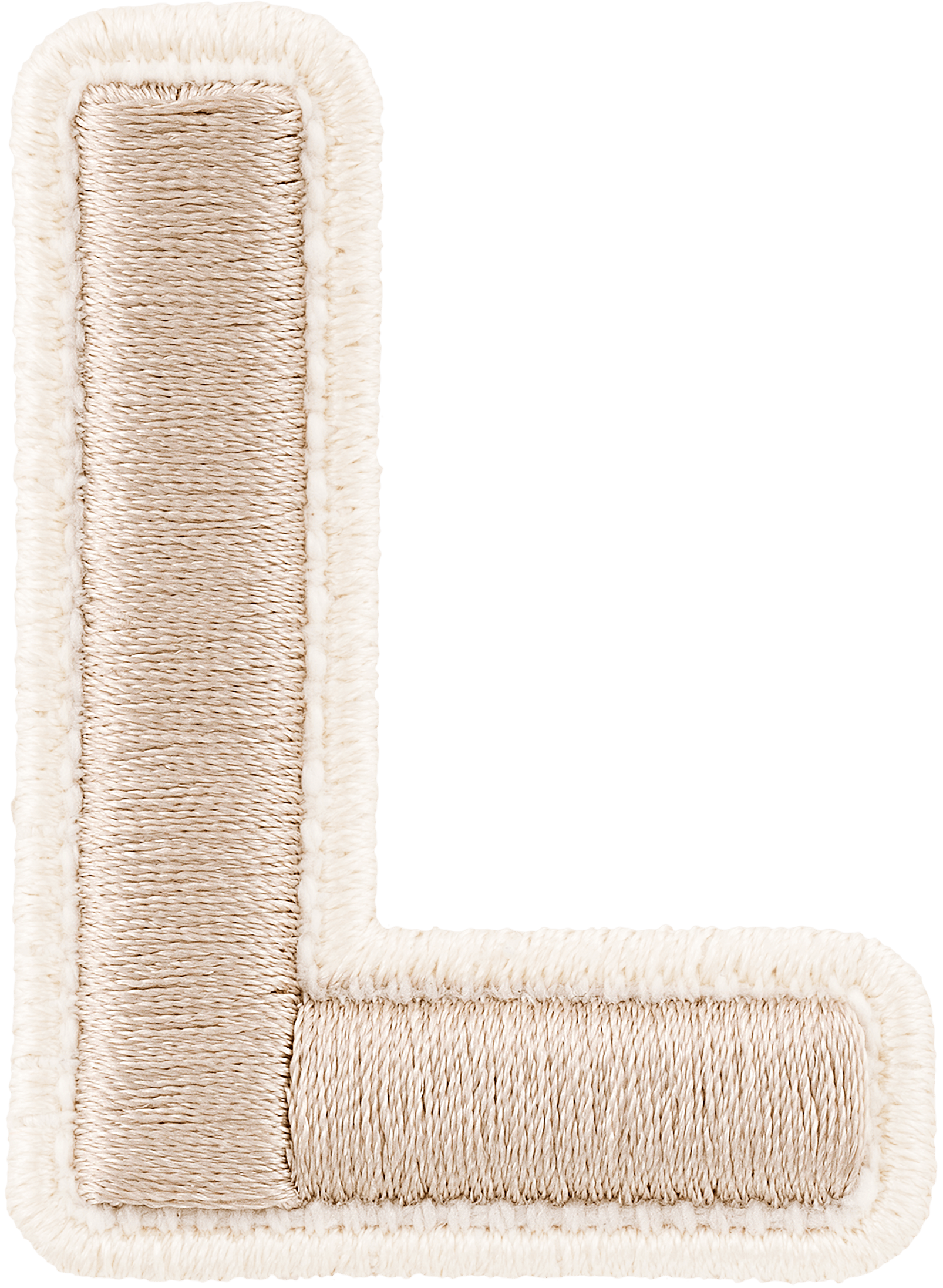 Sand Rolled Embroidery Letter Patch