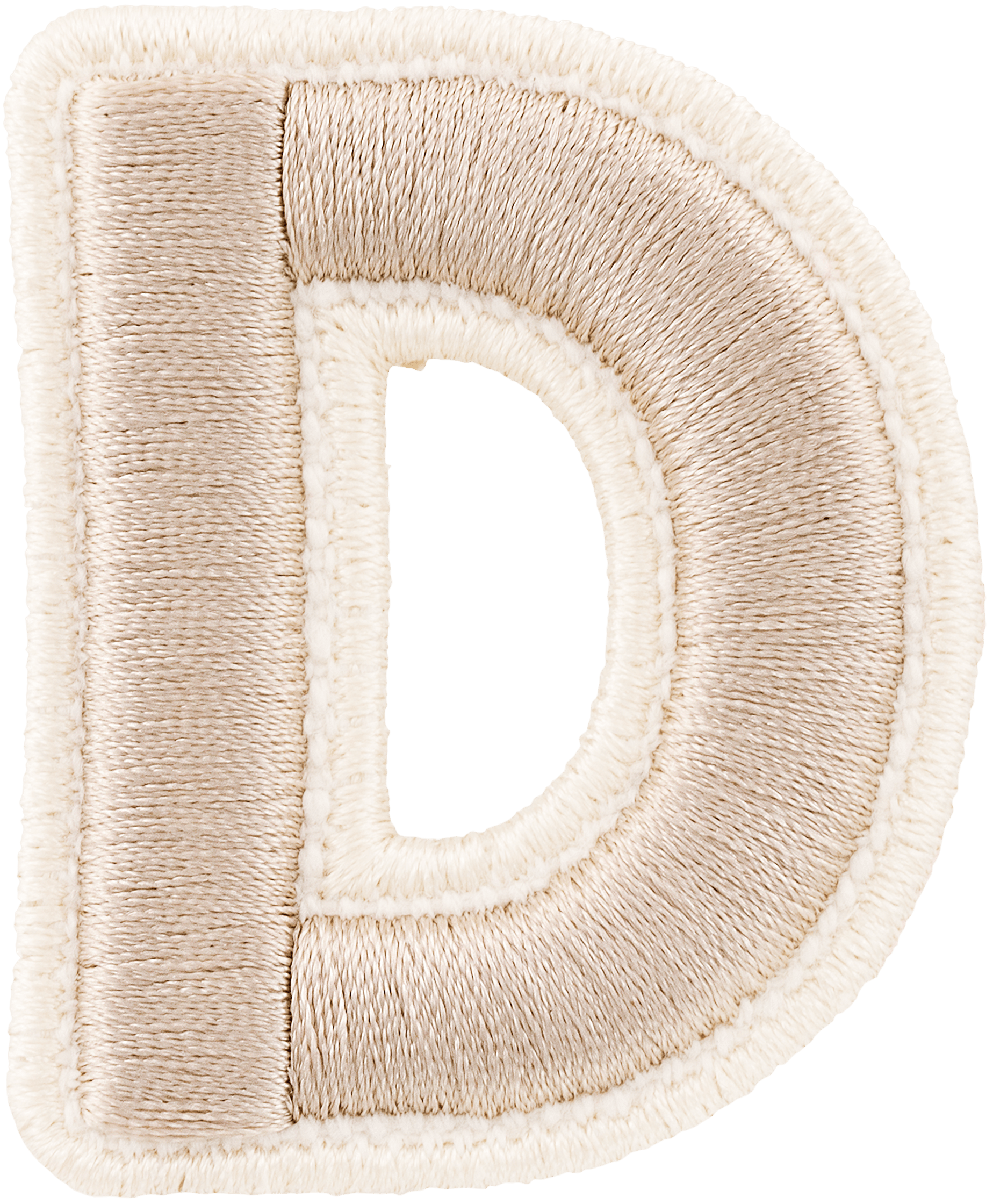 Sand Rolled Embroidery Letter Patch