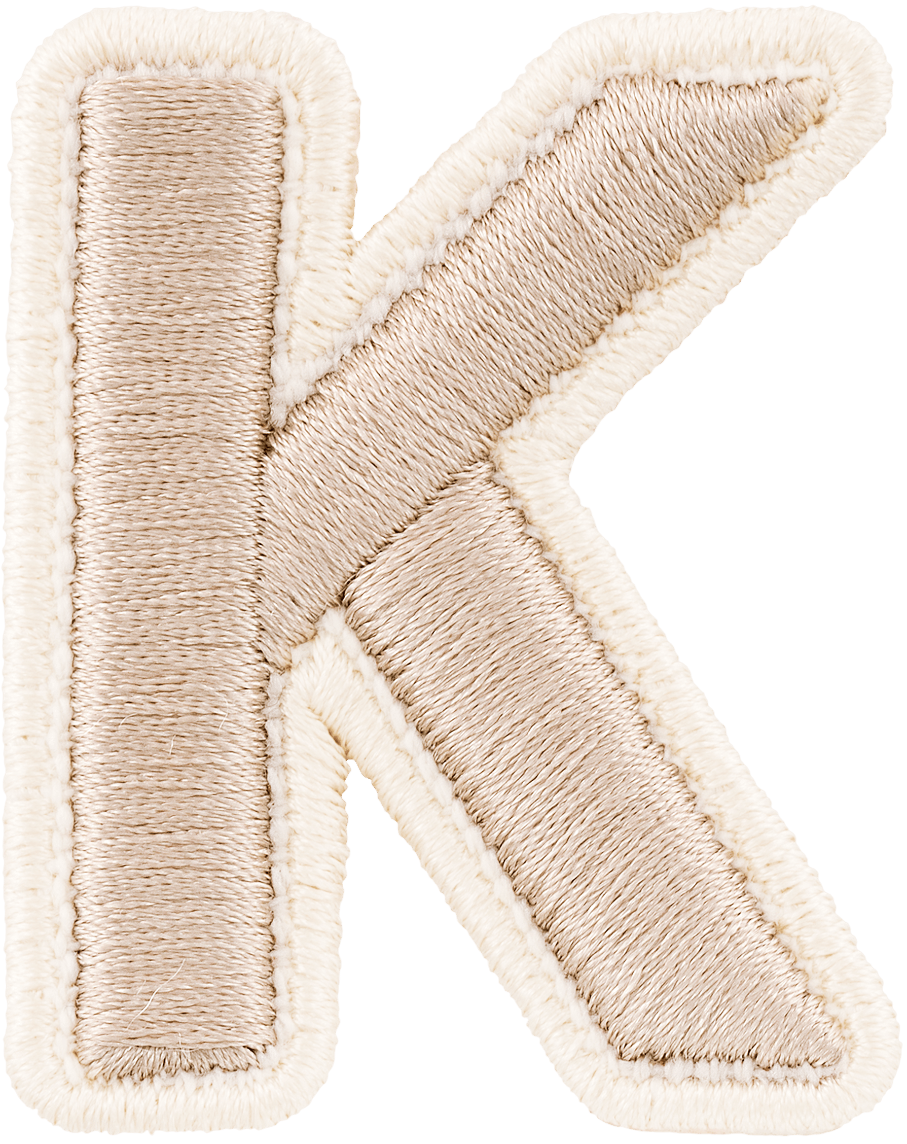 Sand Rolled Embroidery Letter Patch