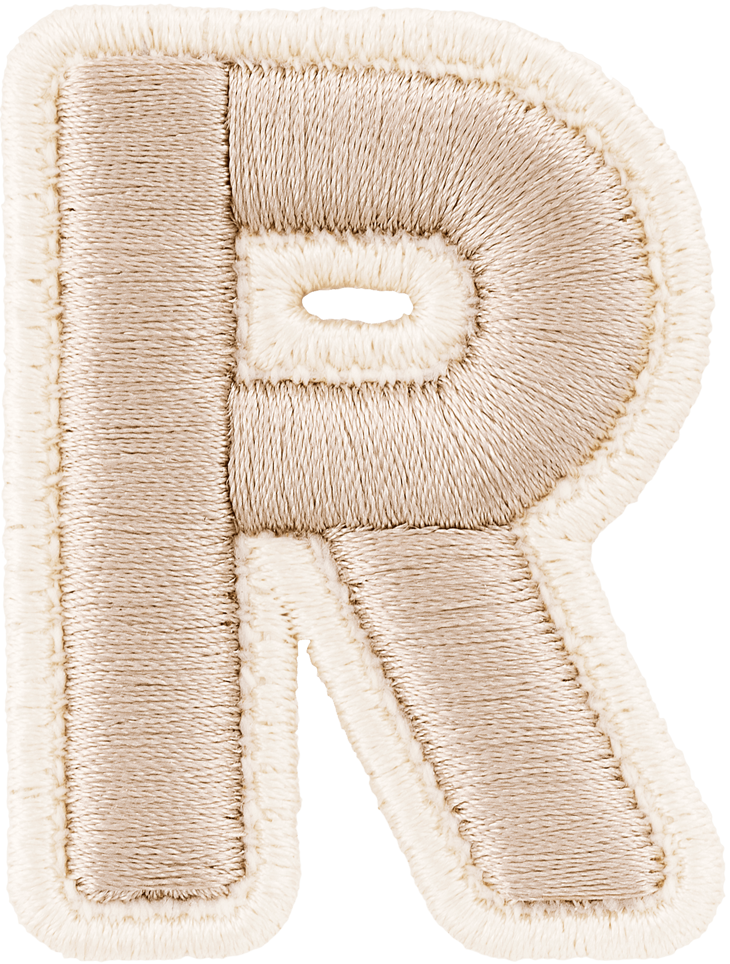 Sand Rolled Embroidery Letter Patch