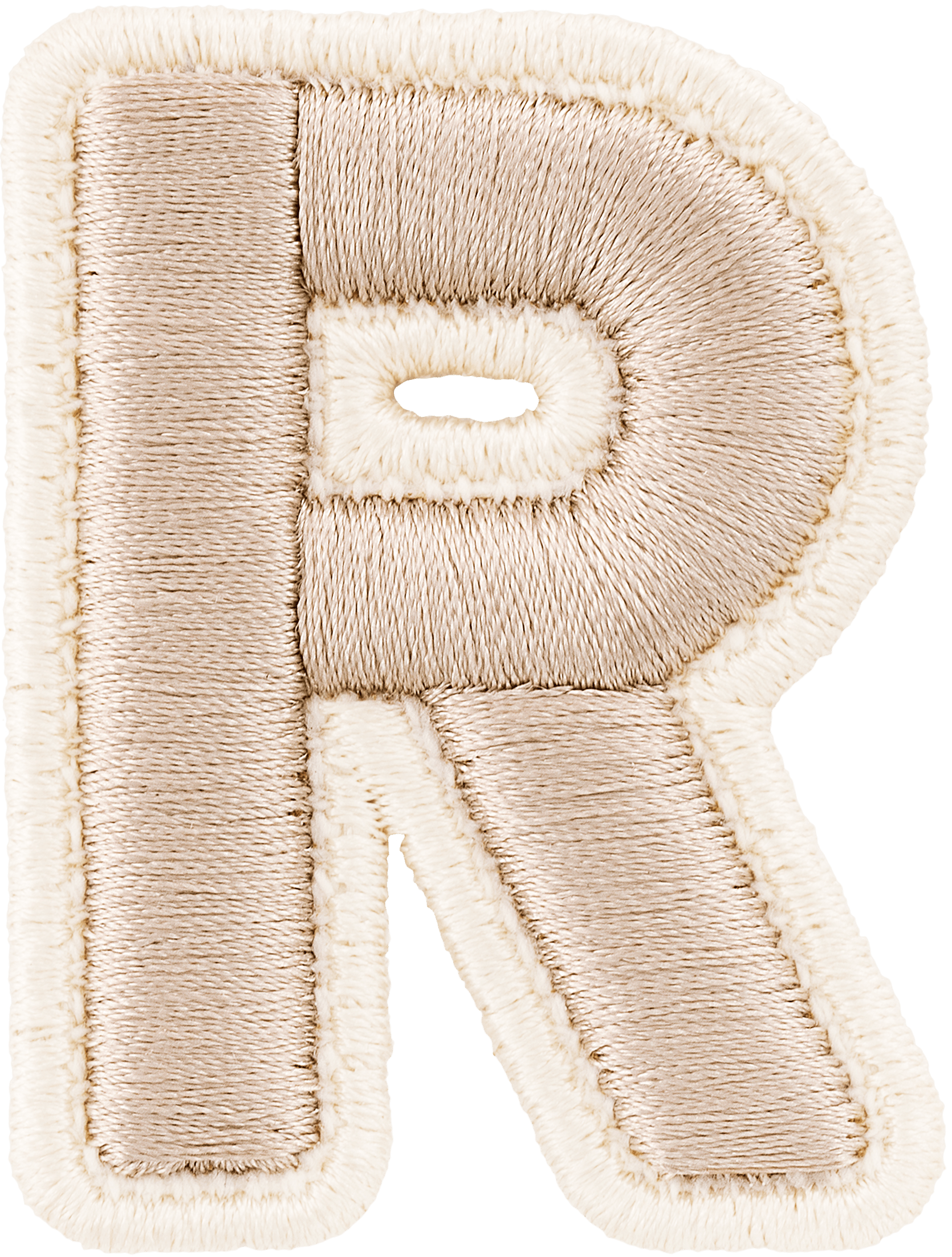 Sand Rolled Embroidery Letter Patch