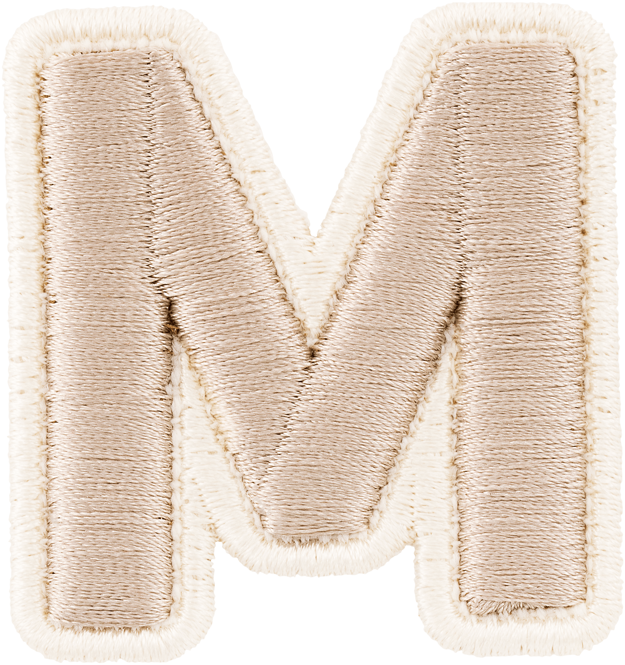 Sand Rolled Embroidery Letter Patch