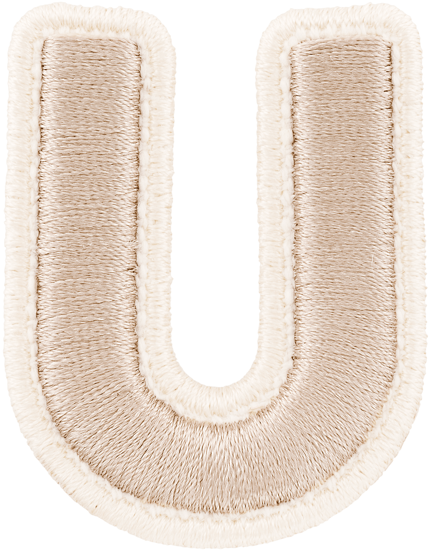 Sand Rolled Embroidery Letter Patch