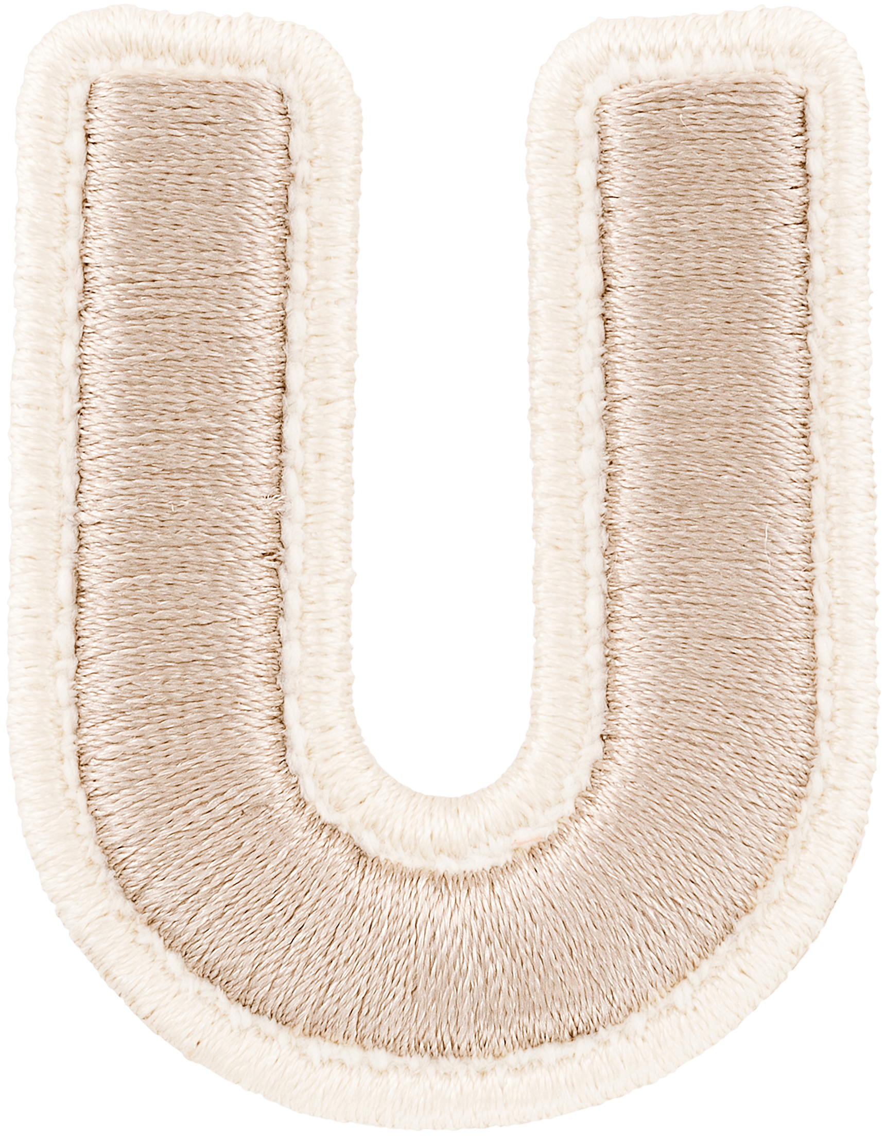 Sand Rolled Embroidery Letter Patch