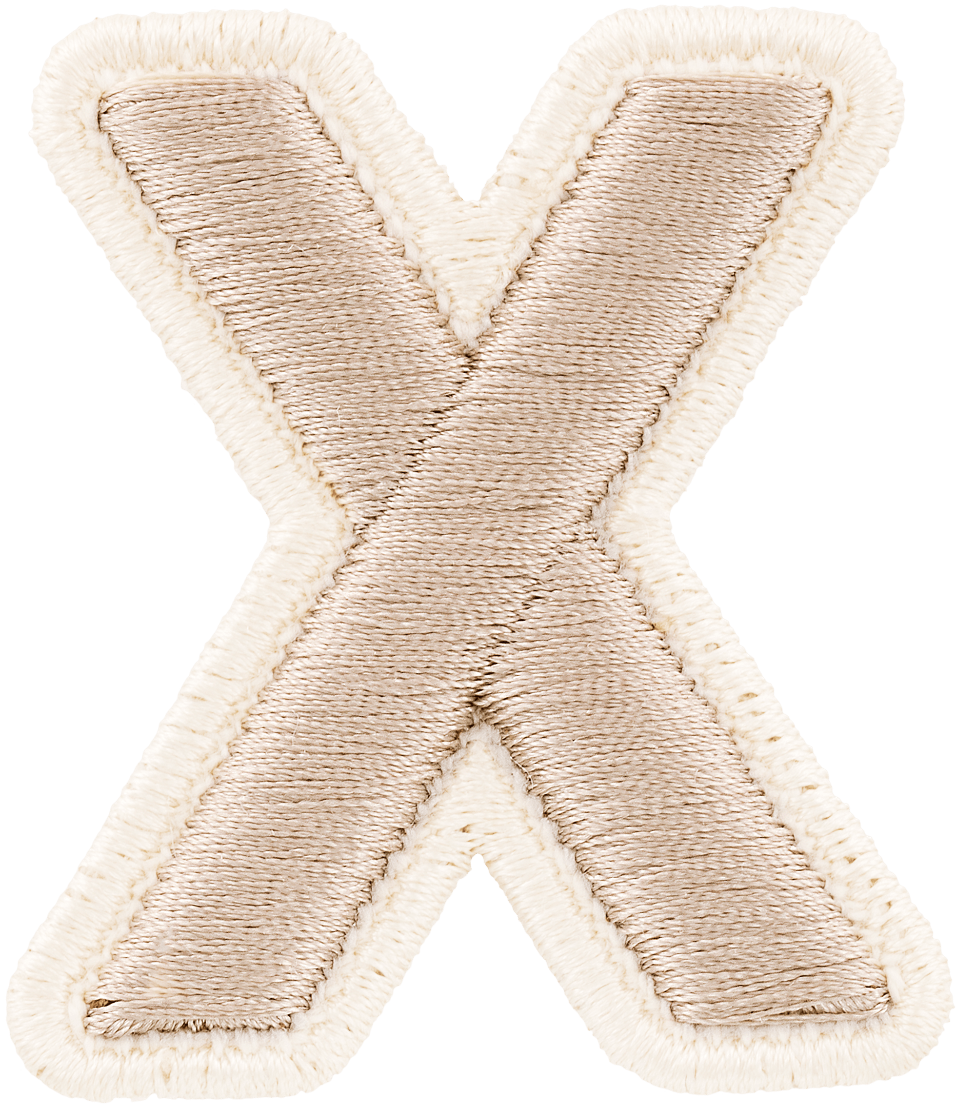 Sand Rolled Embroidery Letter Patch