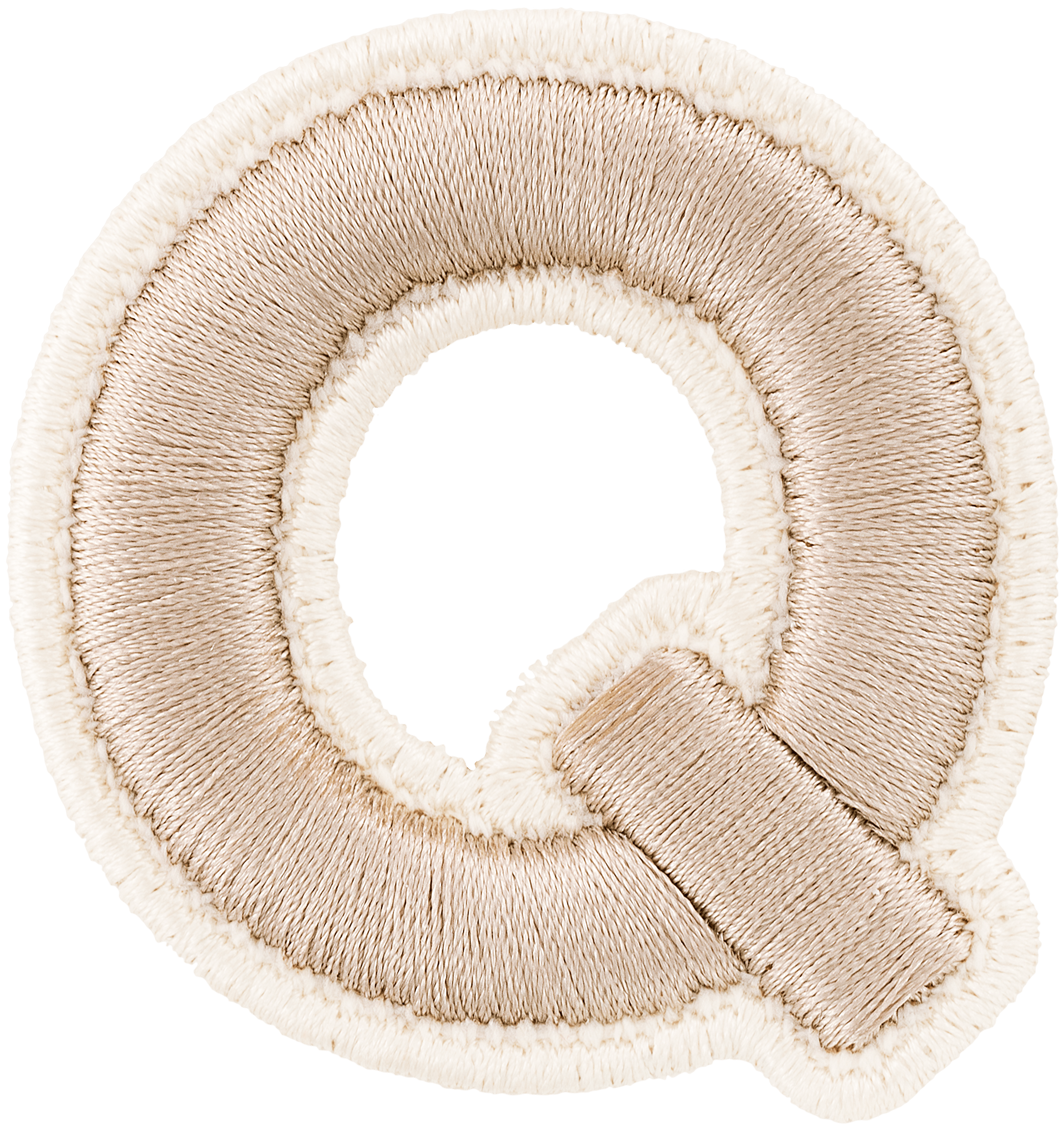 Sand Rolled Embroidery Letter Patch