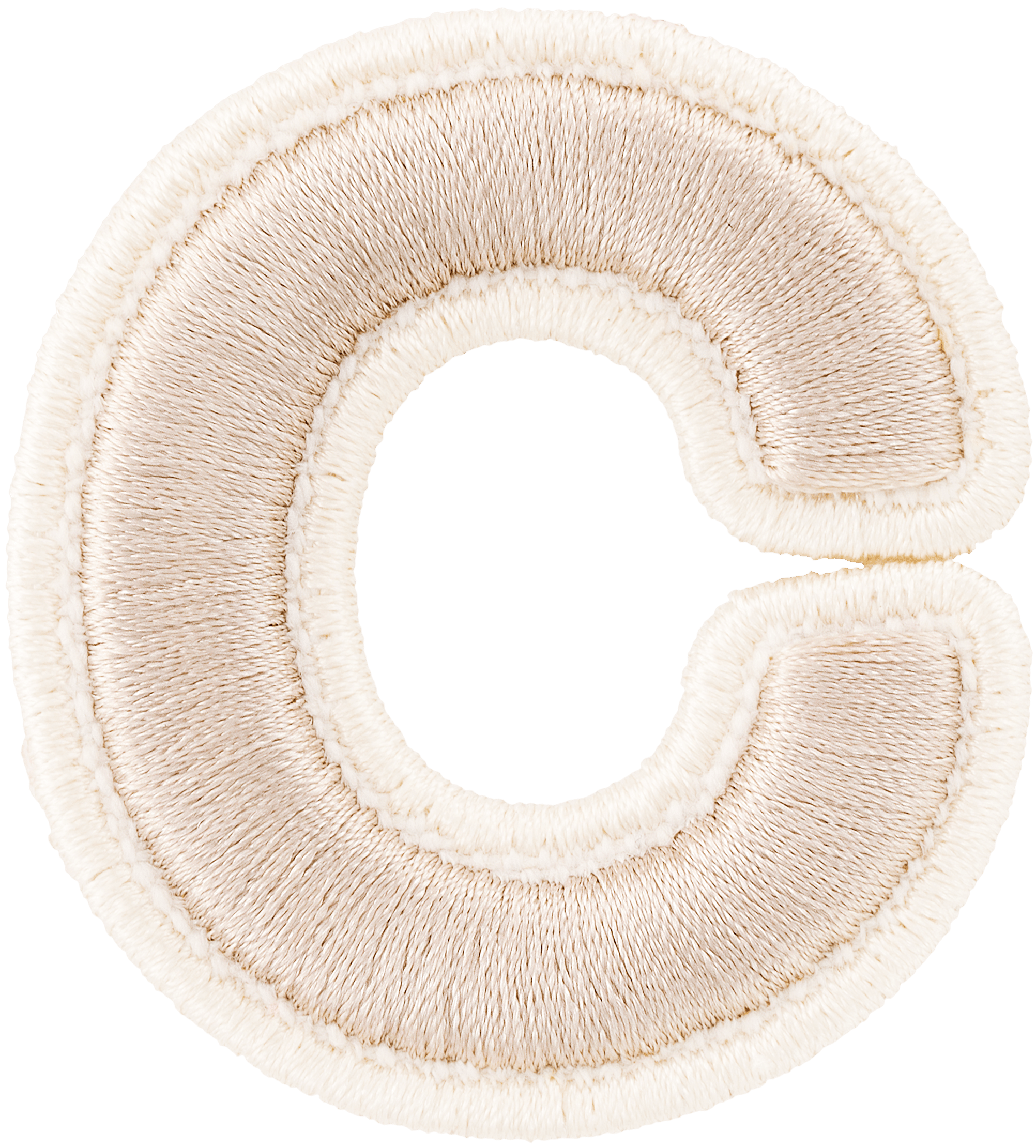 Sand Rolled Embroidery Letter Patch