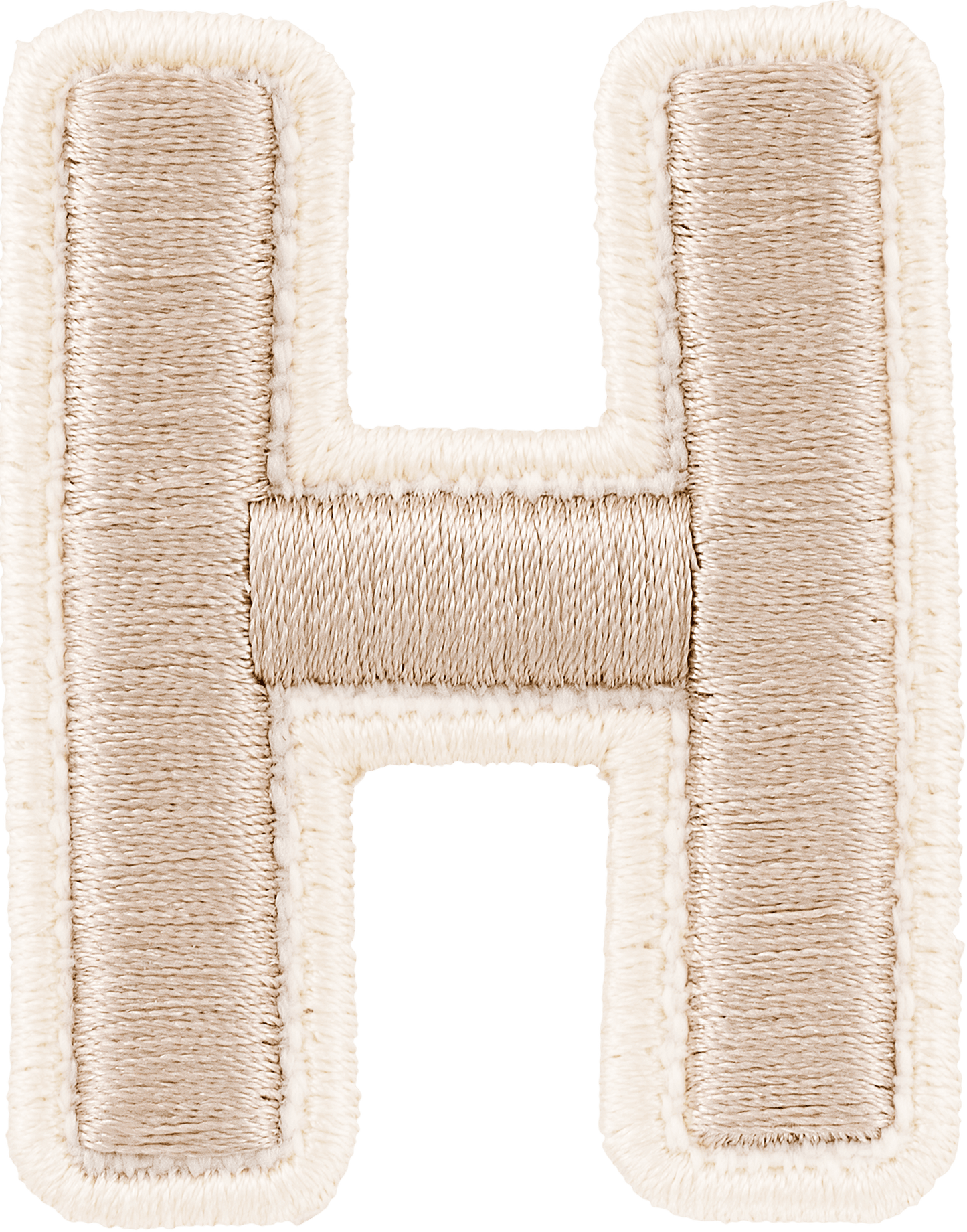 Sand Rolled Embroidery Letter Patch