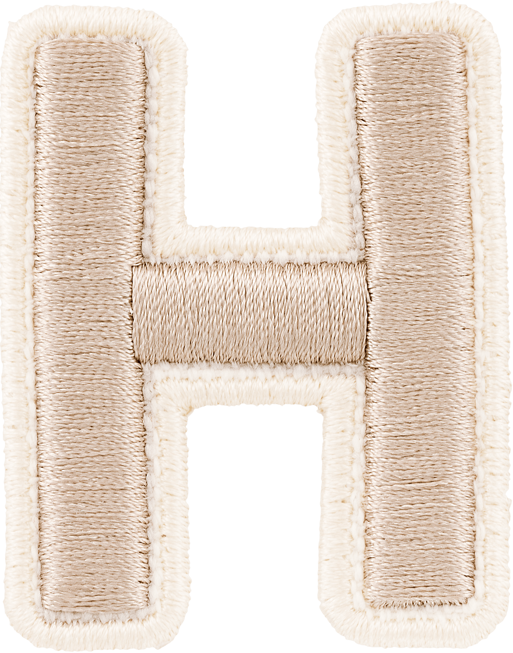 Sand Rolled Embroidery Letter Patch