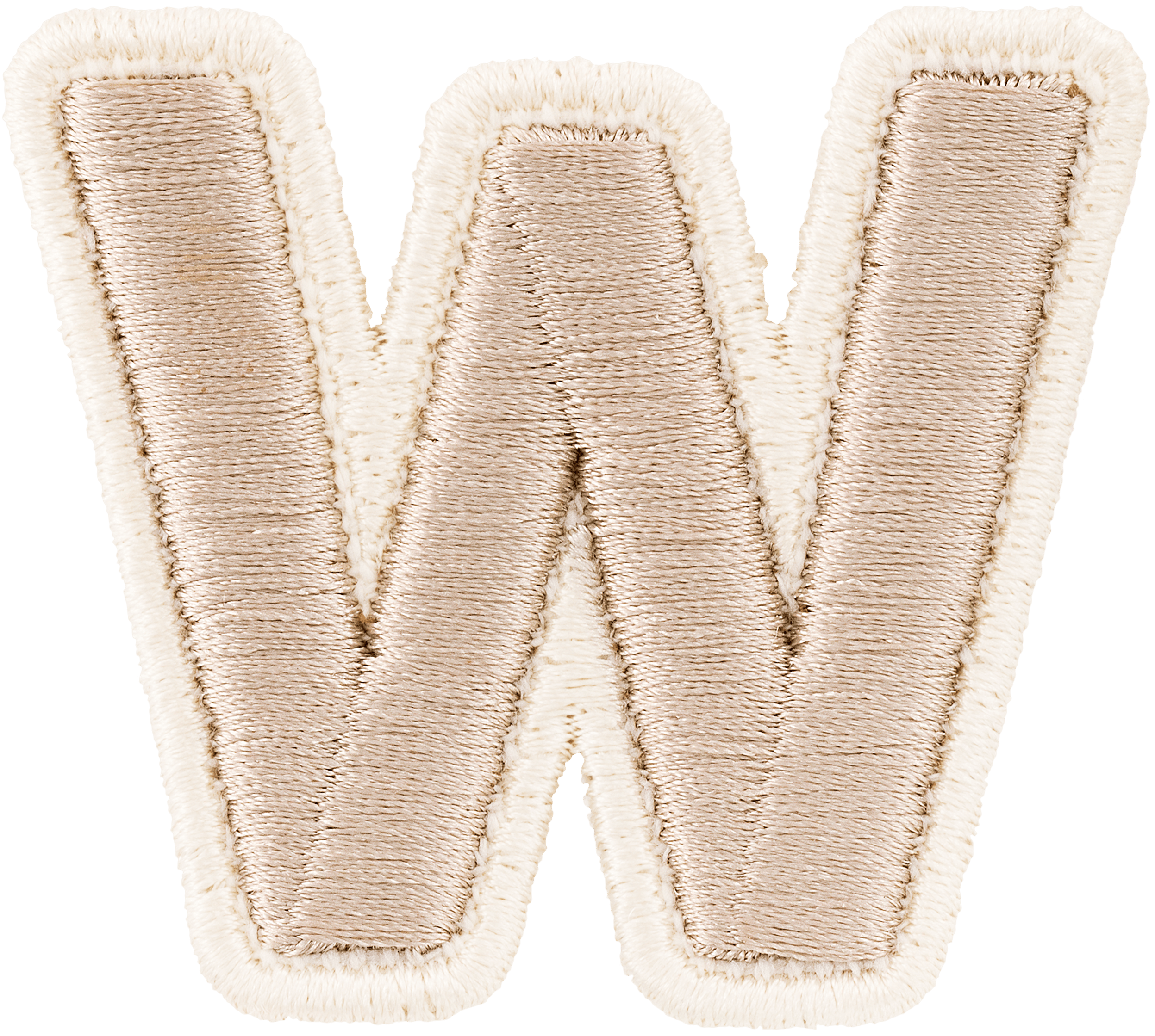 Sand Rolled Embroidery Letter Patch