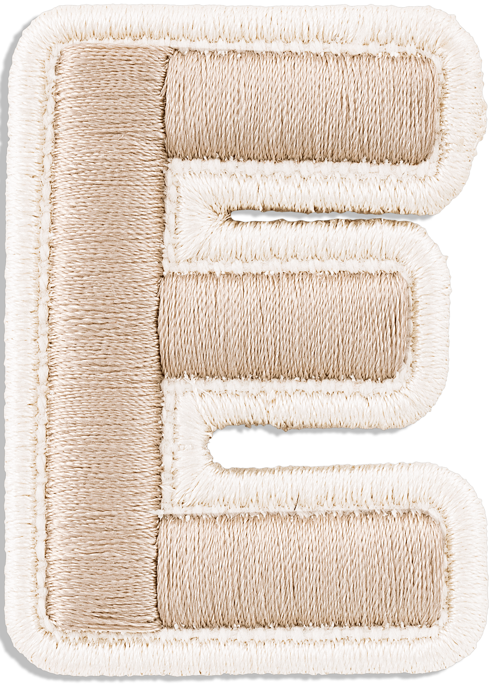 Sand Rolled Embroidery Letter Patch