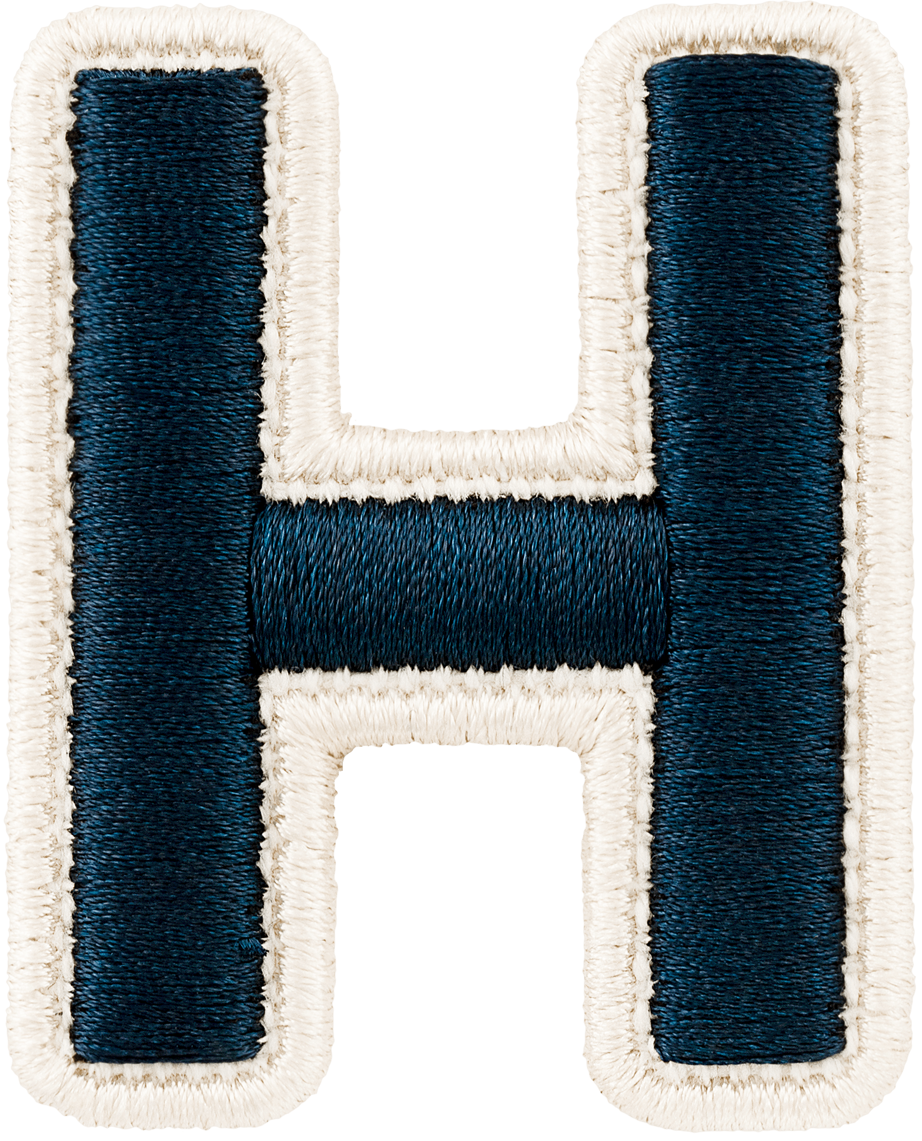 Sapphire Rolled Embroidery Letter Patch