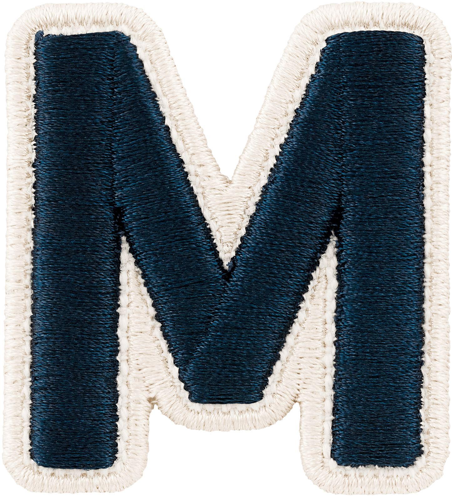 Sapphire Rolled Embroidery Letter Patch