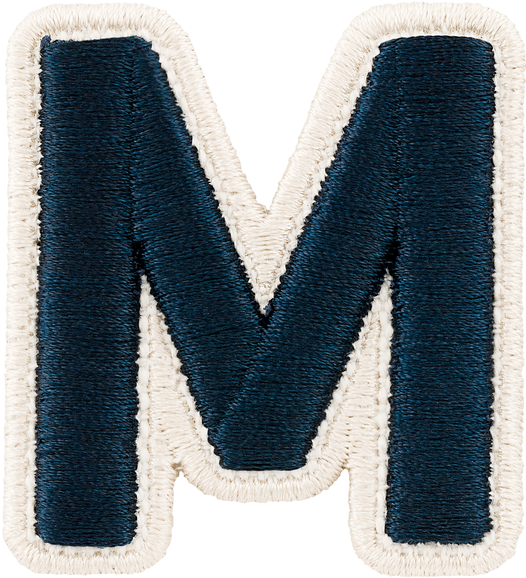 Sapphire Rolled Embroidery Letter Patch
