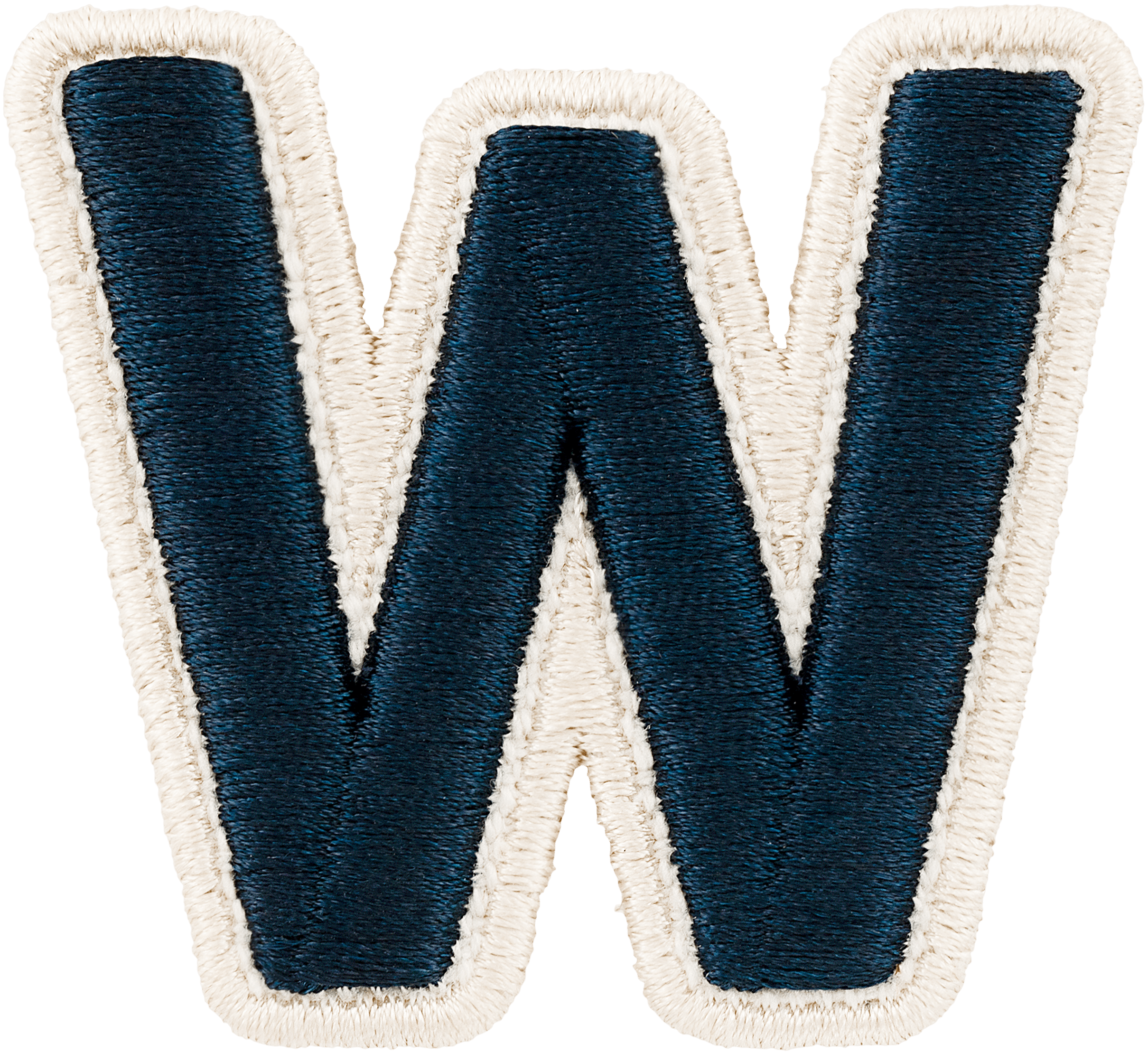 Sapphire Rolled Embroidery Letter Patch